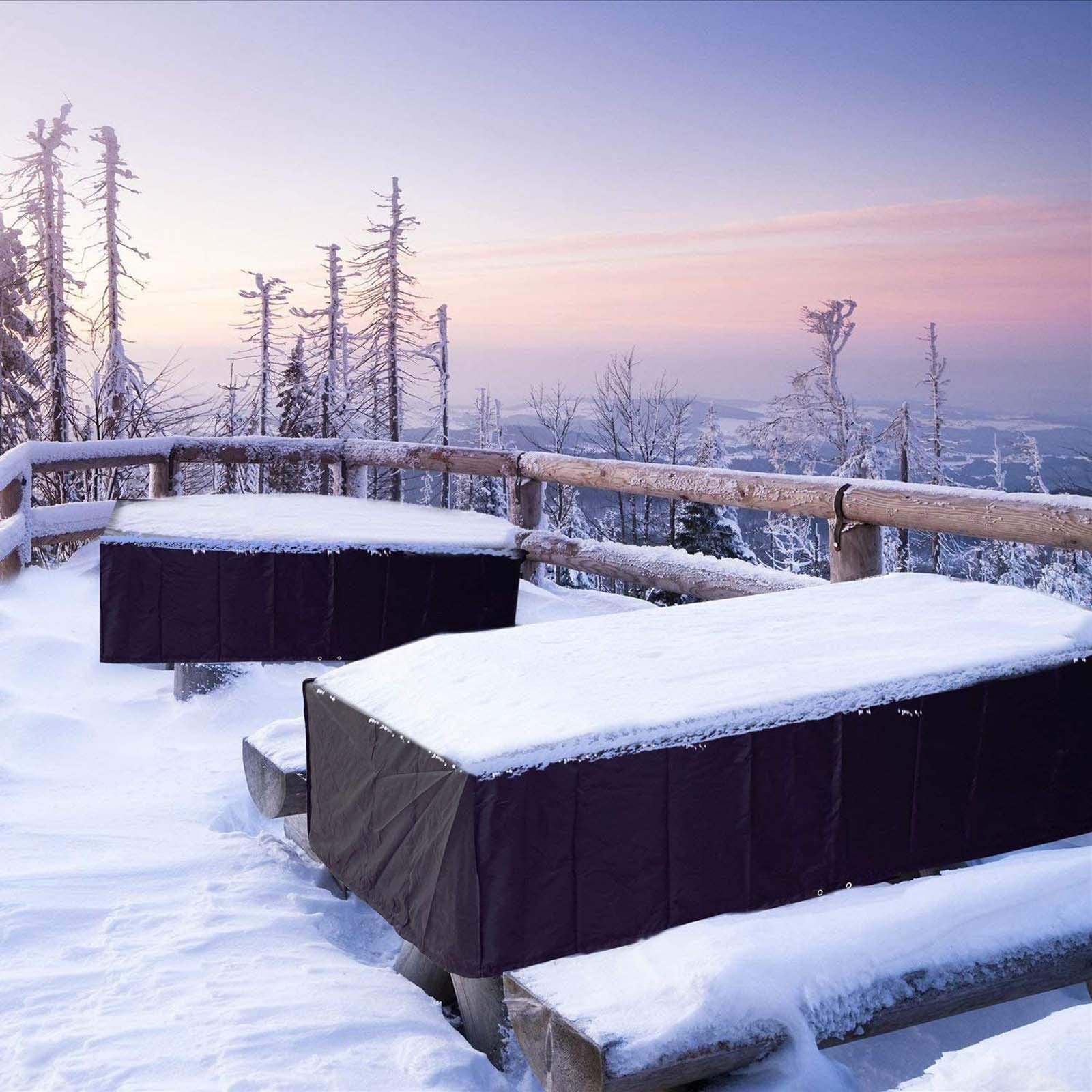 Heavy Duty 420D Waterproof Rectangular Patio Table Cover - 106