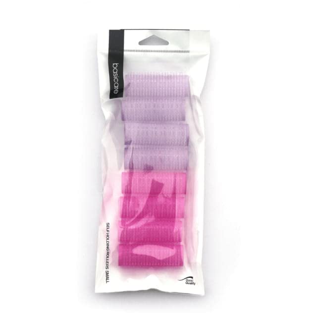 Basicare Self-Holding Hair Rollers Set - 8 Pack Small Hair Curlers for DIY & Salon Styling | Professional Self-Grip Rollers for Voluminous Curls & Waves - Perfect for Home Use, Parties & Special Occasions