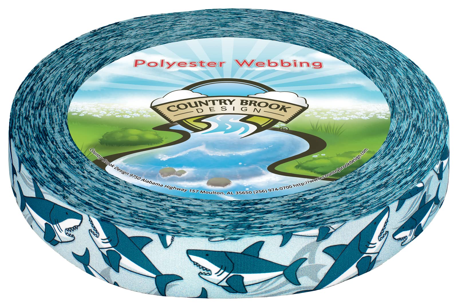 Country Brook Design - High-Quality Shark Print Polyester Fabric for Home Decor, DIY Projects, and Crafting