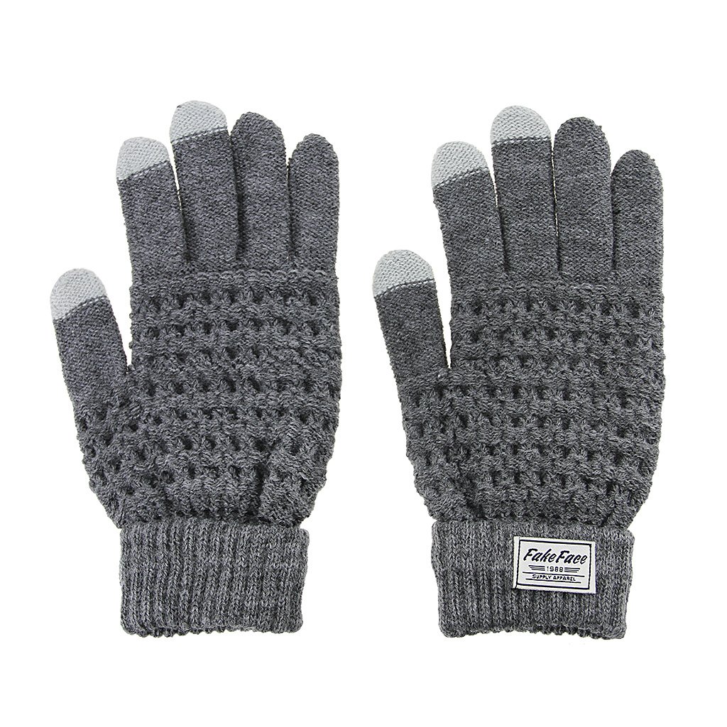Warm Knitted Wool Touchscreen Gloves for iPhone, Android Phones & Tablets - Winter Texting Gloves for Men & Women - Perfect for Cold Weather, Outdoor Activities & Daily Commute