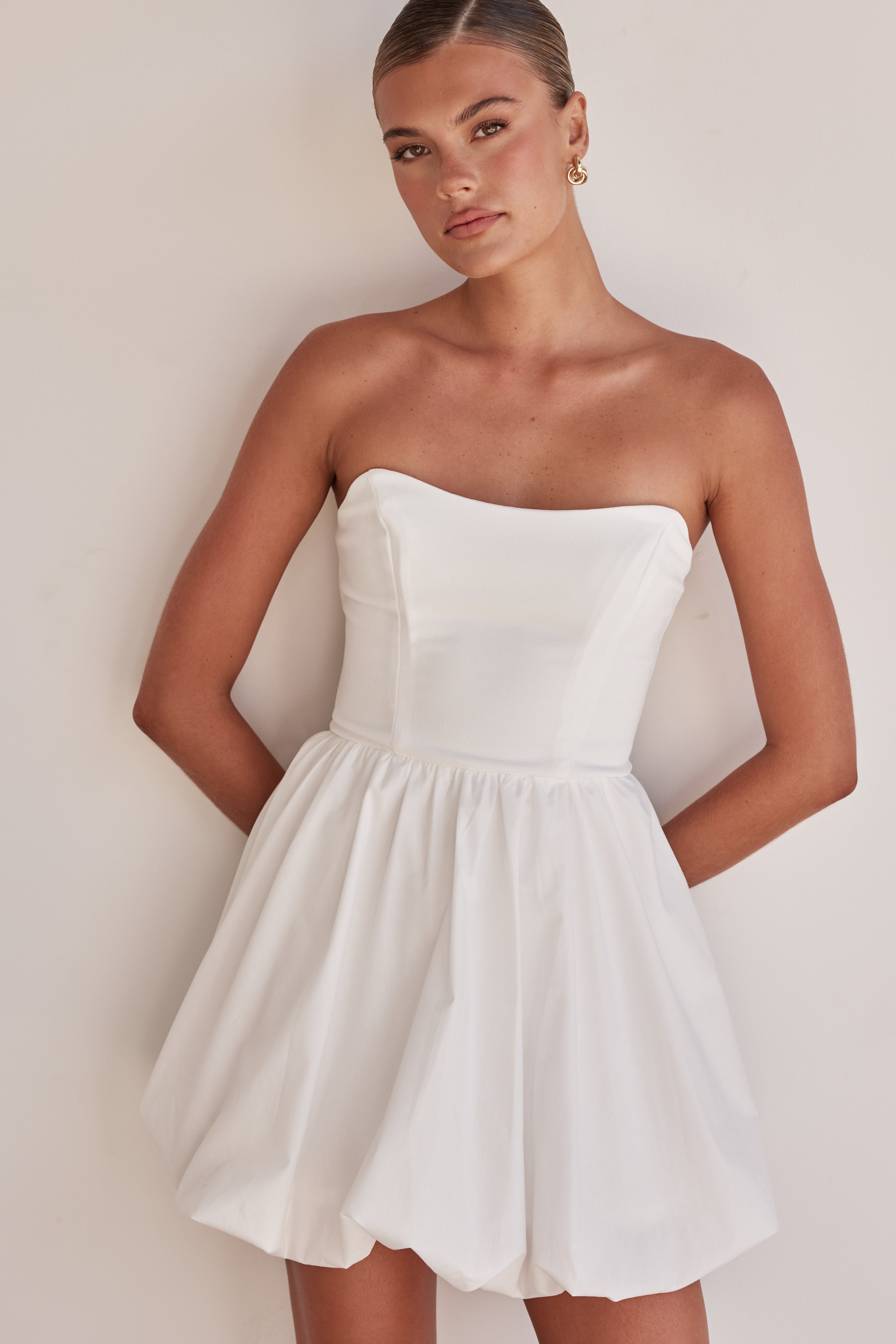 Niamh Mini Dress for Women - Elegant White Summer Party Cocktail Dress | Perfect for Weddings, Dates & Night Out
