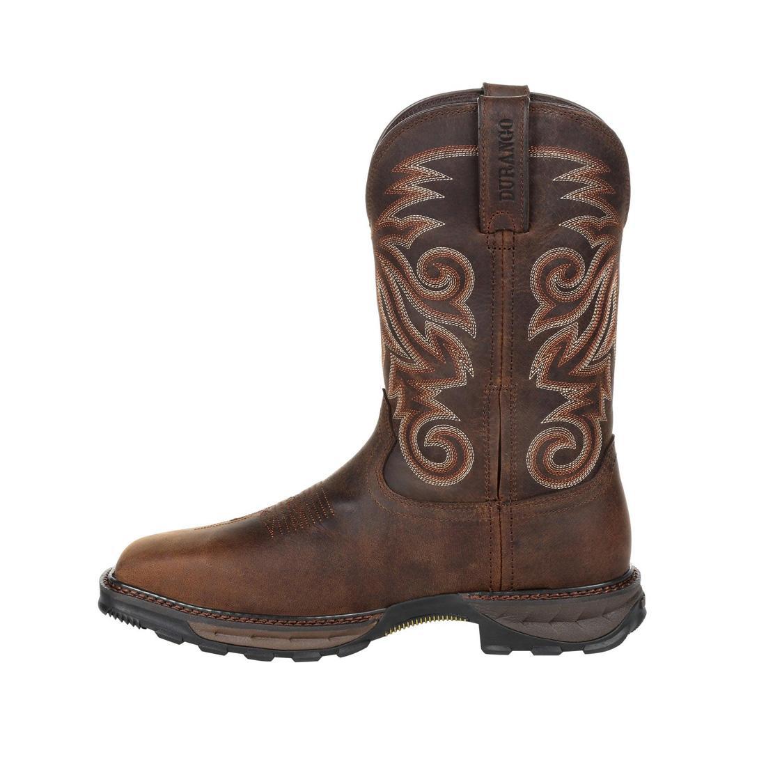 Maverick XP Steel Toe Waterproof Western Work Boots for Men - Brown Leather Cowboy Boots for Construction, Ranch & Outdoor Work