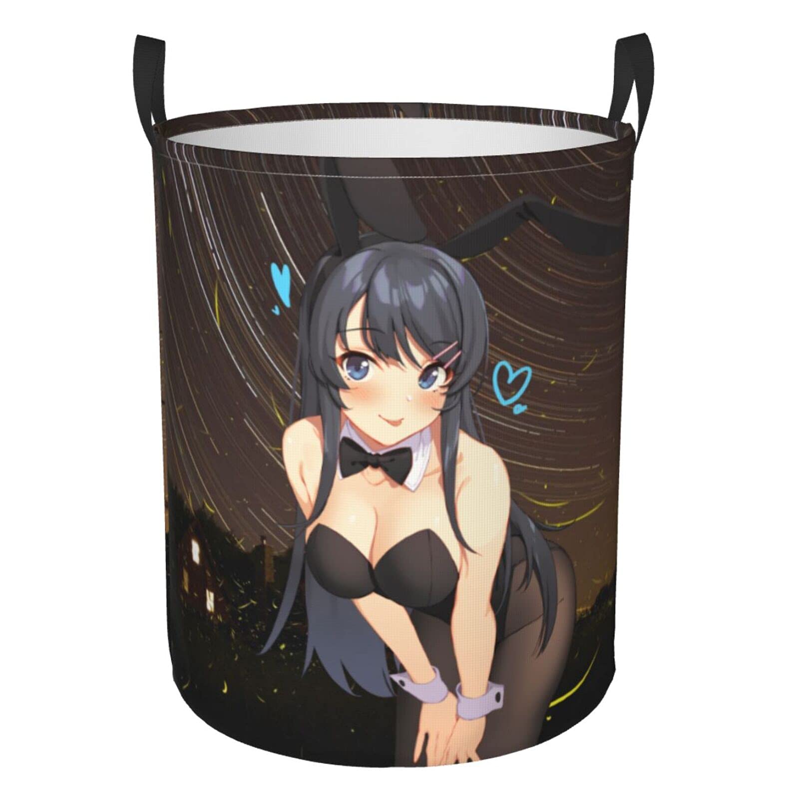 Anime Sakurajima Mai Circular Hamper - Durable Printed Laundry Basket for Home, Kids Room & Nursery Storage | Perfect for Organizing Clothes, Toys & Household Items