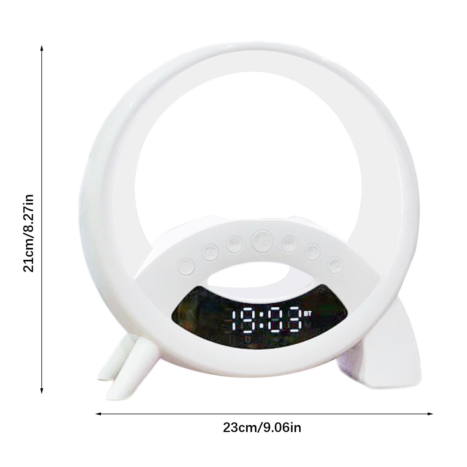Fulenyi Wireless Bluetooth Speaker with Qi Wireless Charging Station | Portable Speaker with Alarm Clock & Bedside Lamp for Home, Office, Travel, Outdoor Use | Perfect for Bedroom, Desk, Dorm, Camping & Nightstand