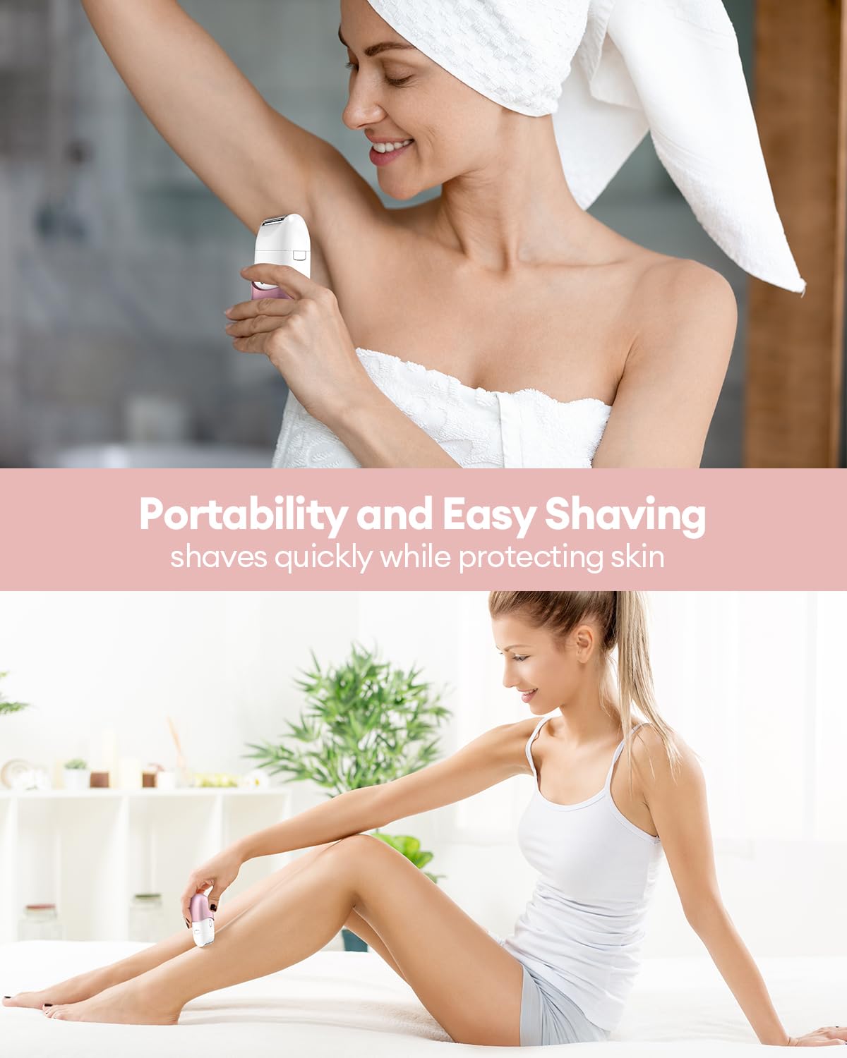 CkeyiN Women's Electric Razor - IPX65 Waterproof Electric Foil Shaver for Legs, Armpit & Bikini Area, Rechargeable Cordless Trimmer with Travel Pouch - Perfect for Home, Travel & Gym Use