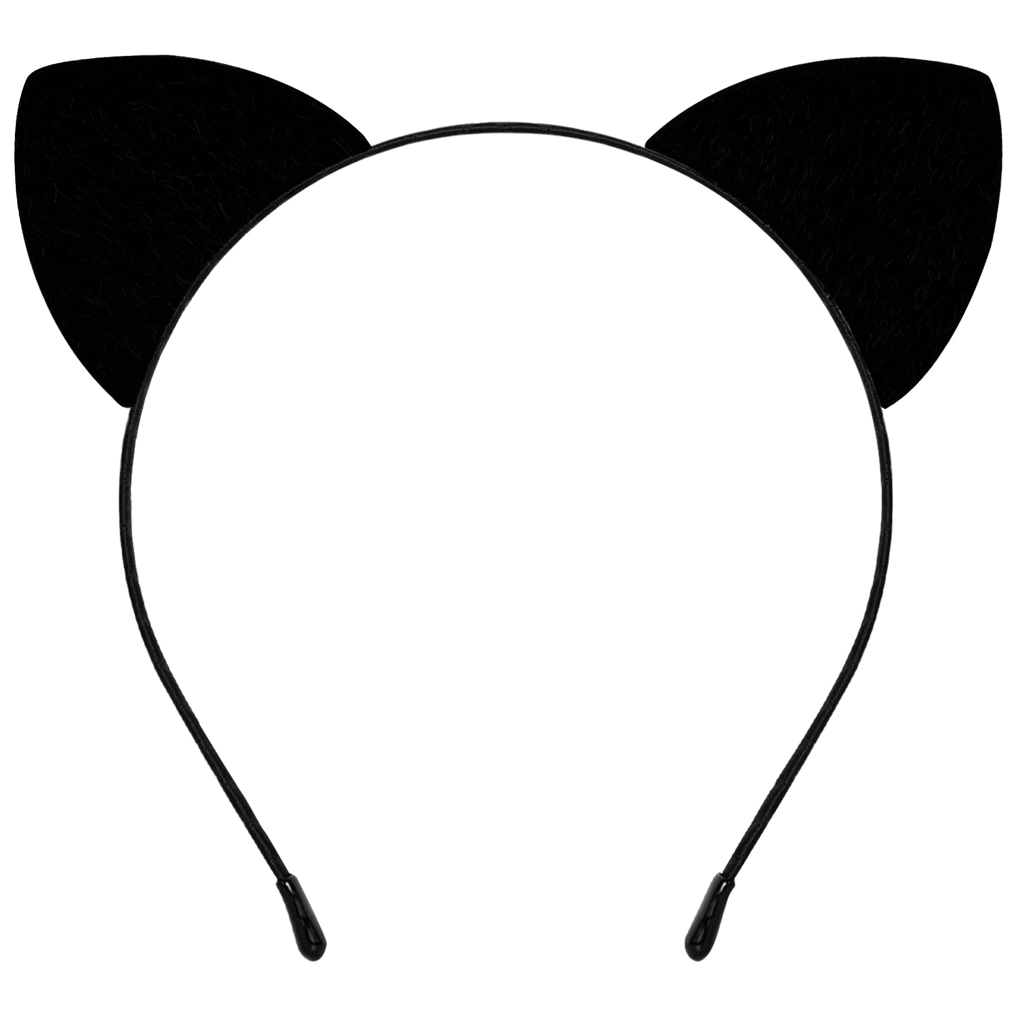 Black Cat Ears Headband for Women & Girls - Halloween Cosplay Accessories, Fancy Dress Up Costume for Parties & Anime Conventions