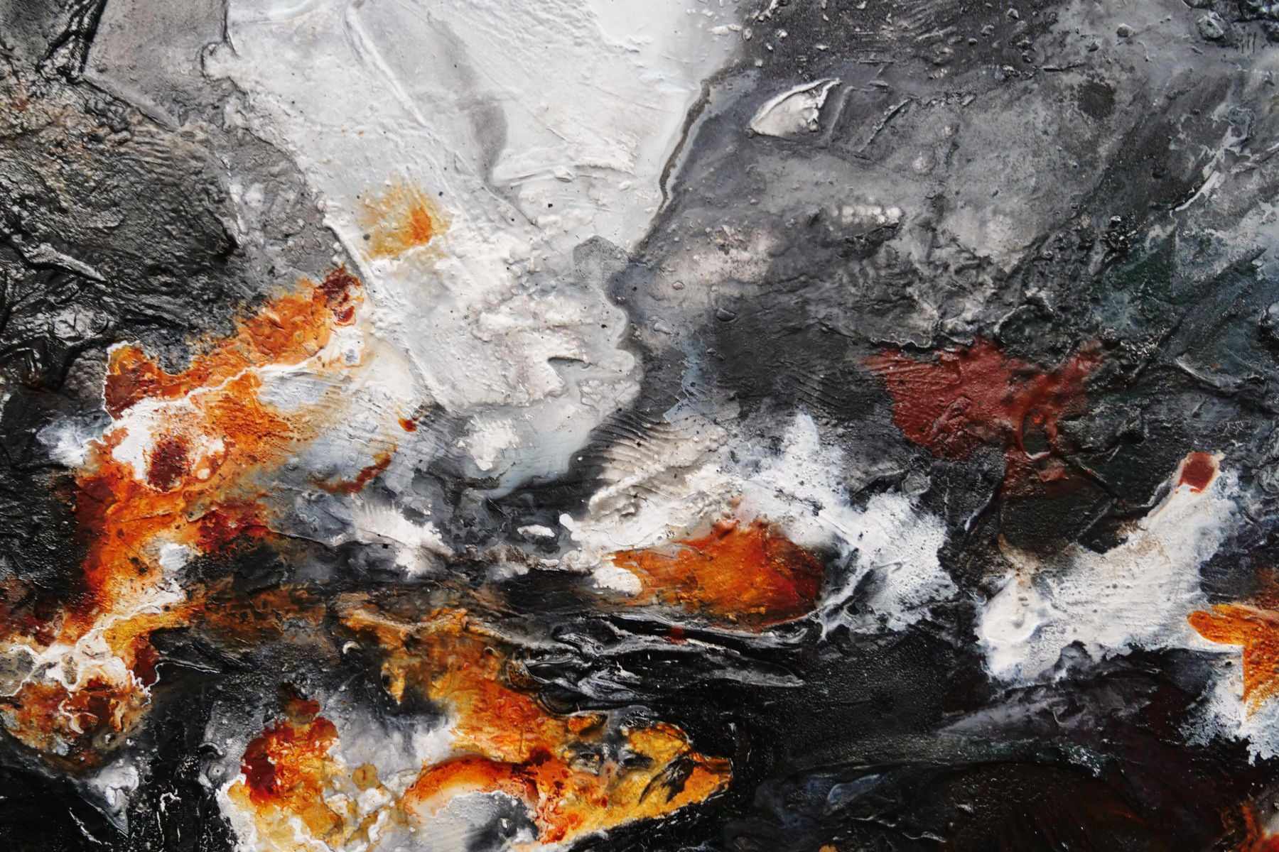 Rustic Charcoal Abstract Painting 63