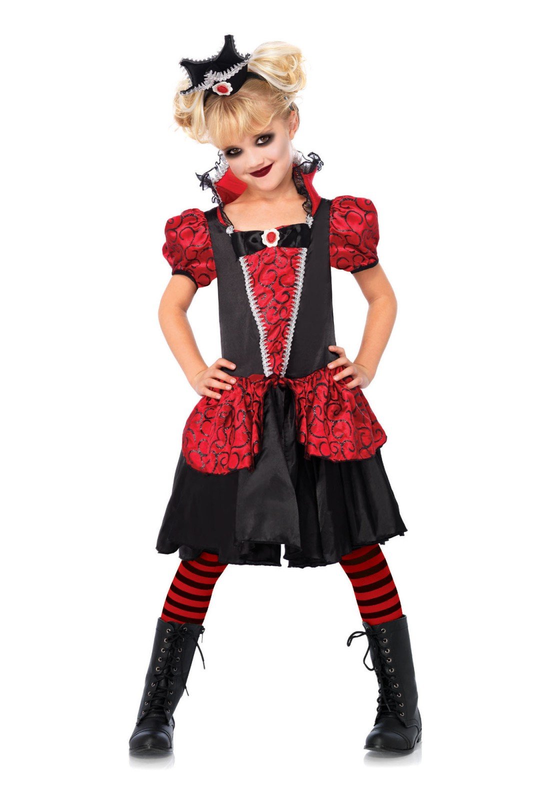 Leg Avenue Kids Vampire Queen Costume - Halloween Dress Up, Cosplay, Themed Parties & Trick or Treat Outfit for Girls