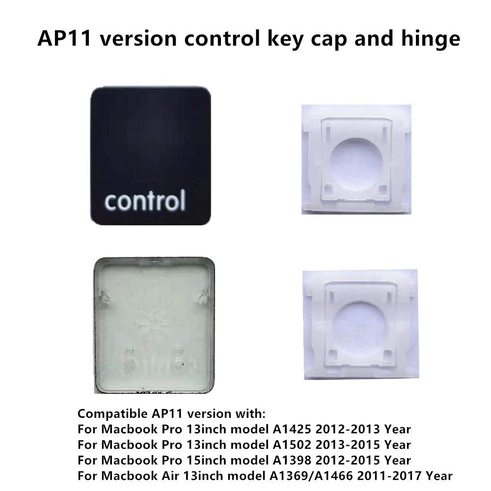 MacBook Pro & Air Replacement Ctrl Key Cap & Hinge - Compatible with A1425 A1502 A1398 A1369 A1466 Models - Fix Broken Keyboard Keys for Typing & Productivity