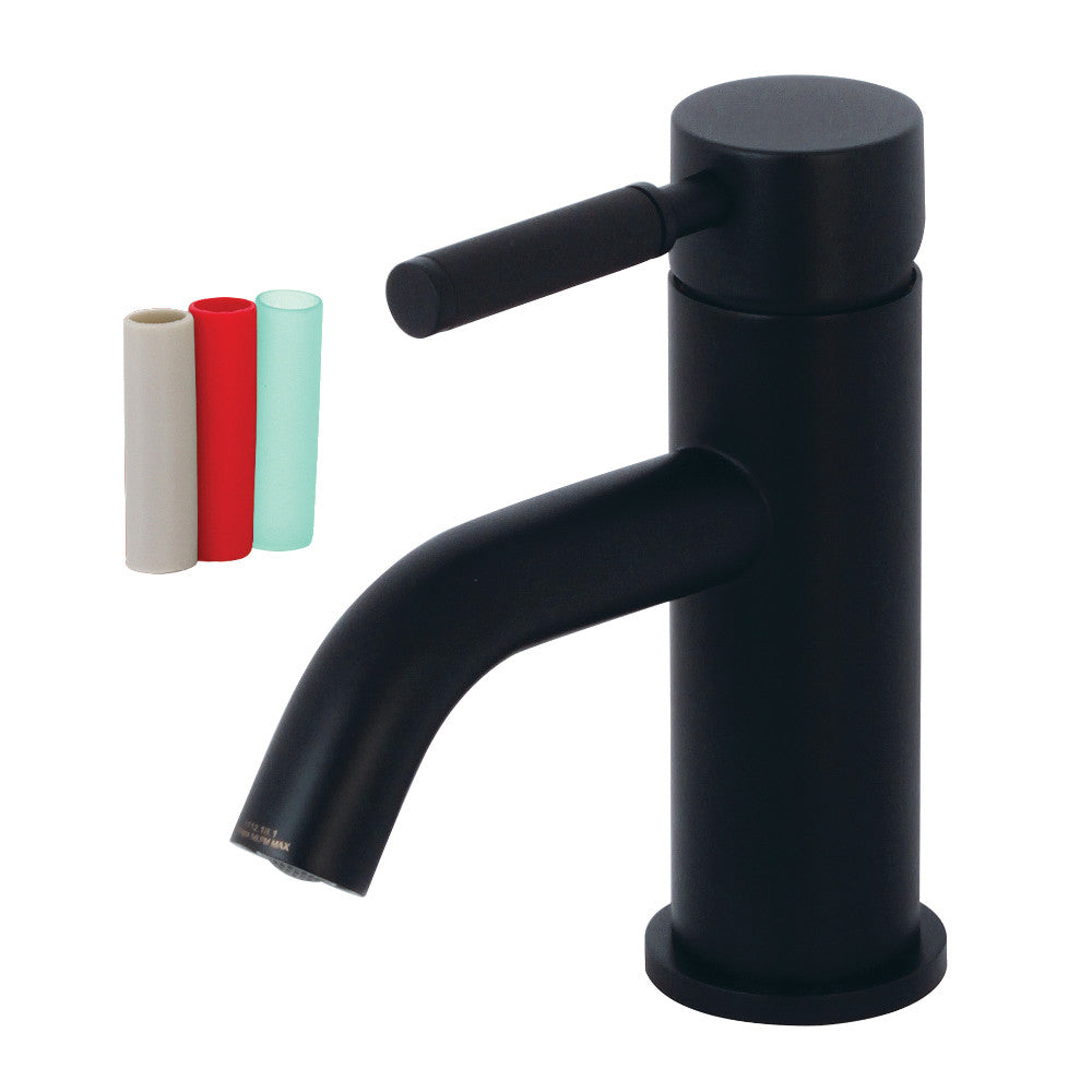 Kaiser LS8229DKL Single Handle Bathroom Faucet with Push Pop-Up Drain - Modern Waterfall Spout for Bathroom Sink, Vanity & Powder Room (Oil Rubbed Bronze Finish) - Perfect for Home Renovation & Hotel Upgrades
