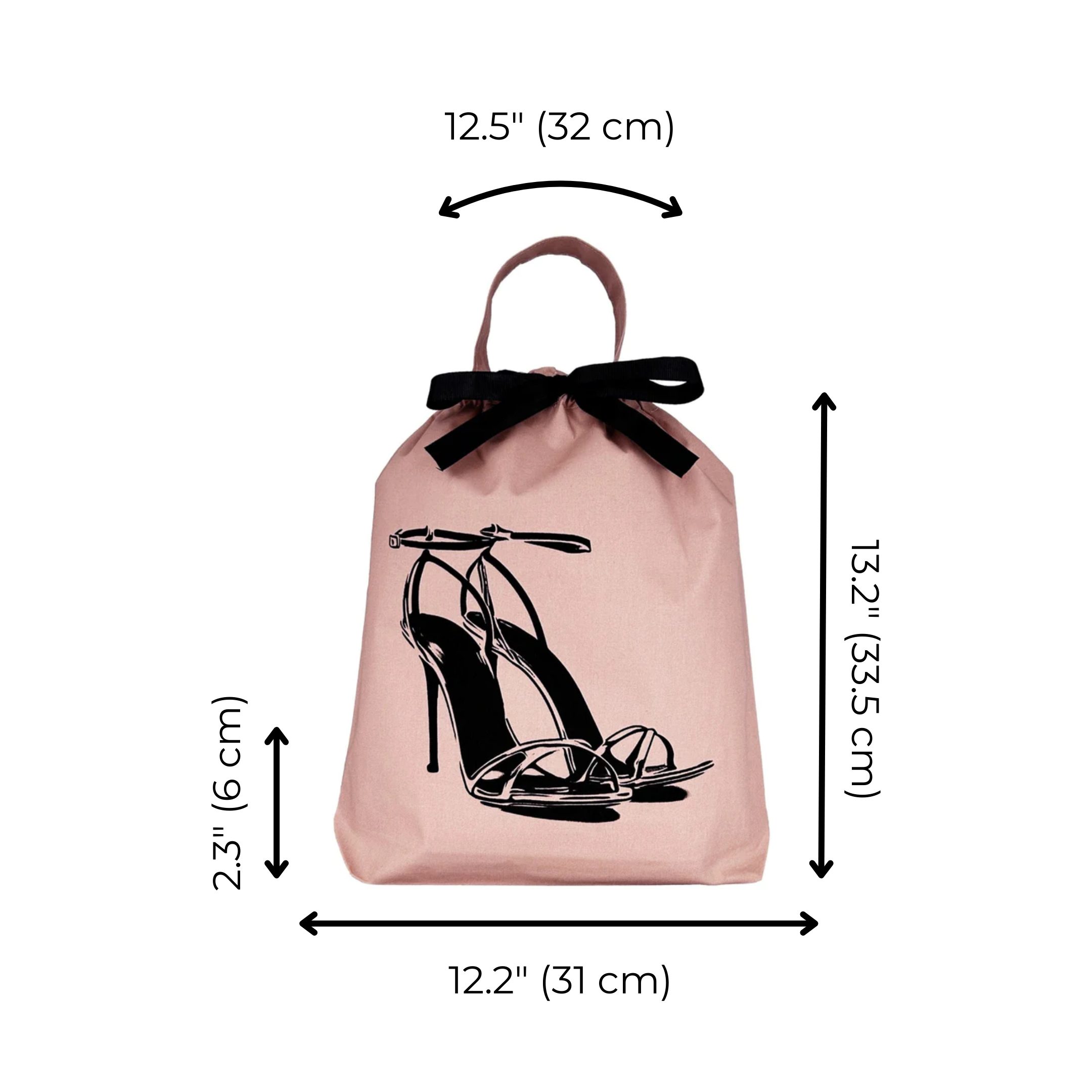 Elegant Pink/Blush High Heel Sandal Shoe Bag - Perfect for Travel, Storage & Organization - Fashionable Shoe Protector for Women's Heels