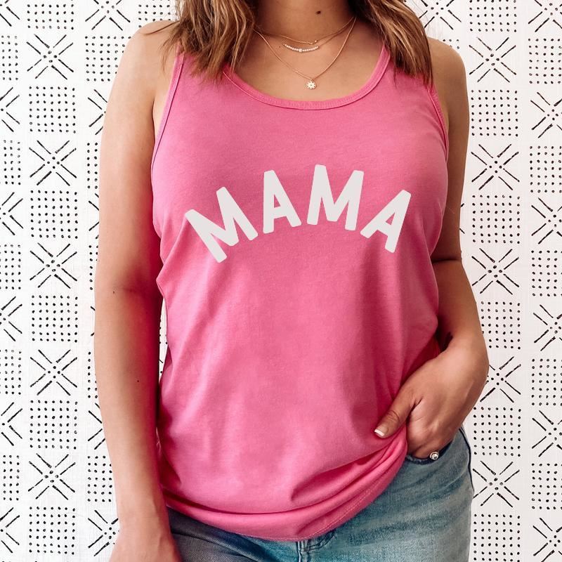 CLR Mama Classic Sleeveless Tank Top for Women - Comfortable Stretchy Casual Summer Shirt - Perfect for Yoga, Gym Workouts and Everyday Wear