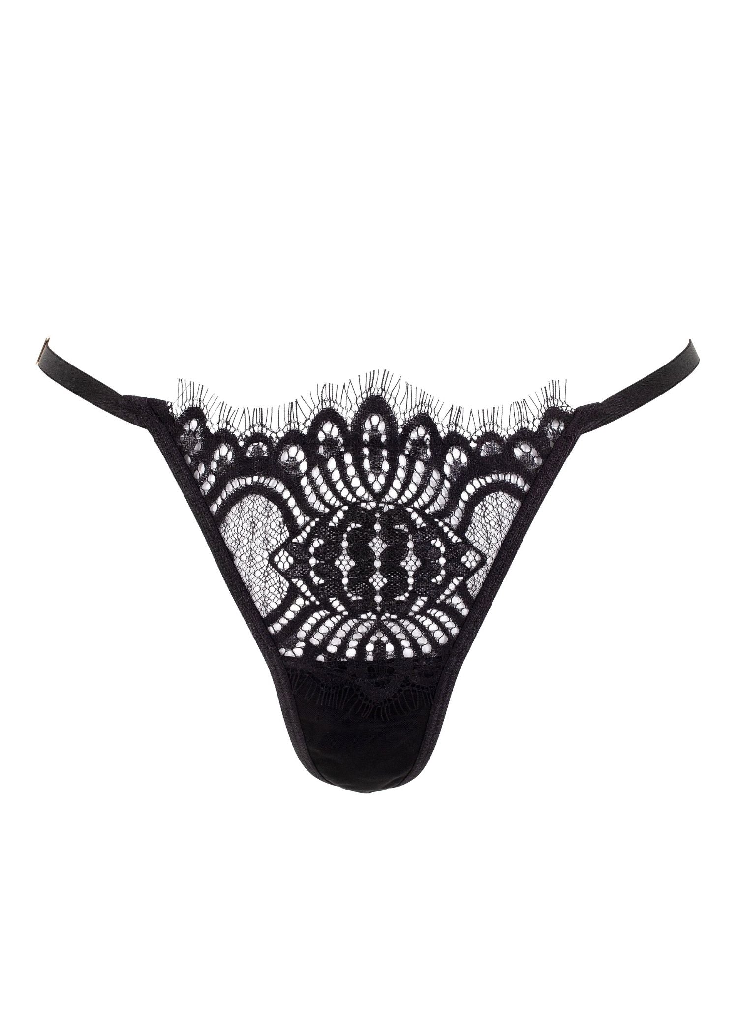 Bluebella Enella Thong - Black Lace Underwear for Women | Sexy & Comfortable Lingerie for Date Night, Bridal, or Special Occasions
