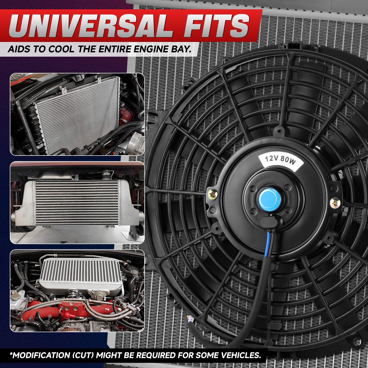 10 Inch Electric Radiator Cooling Fan with Switch Relay Kit - High Performance Cooling System for Cars, Trucks & SUVs - Perfect for Overheating Prevention & Engine Temperature Control