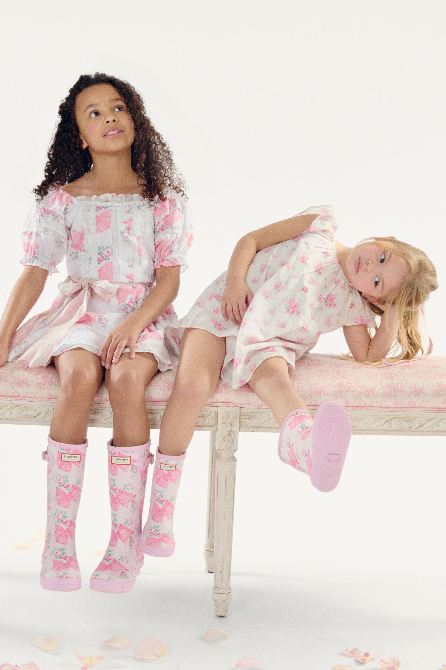 Hunter x LoveShackFancy Original Rain Boots for Big Kids - Waterproof Garden & Play Boots for Girls Outdoor Adventures
