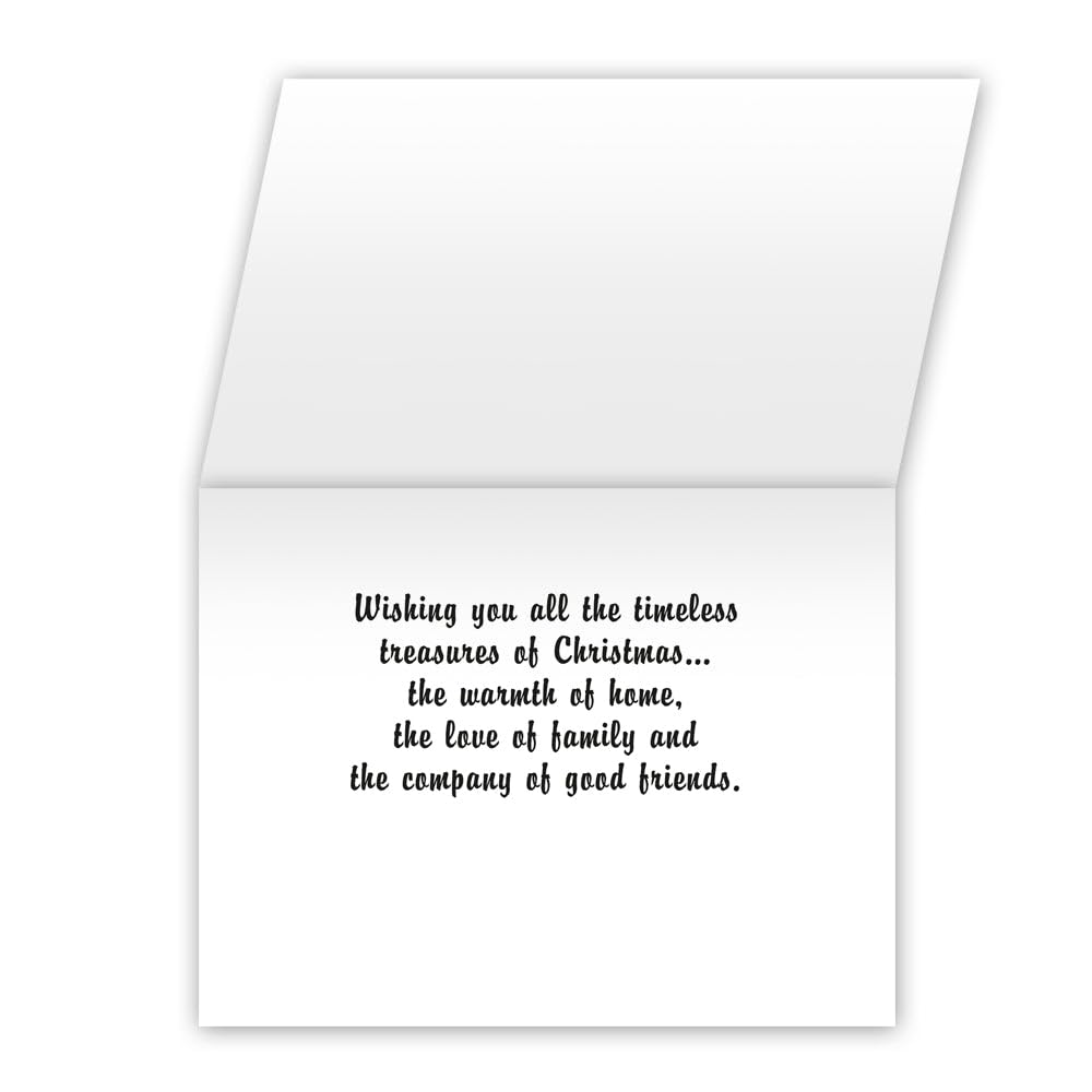 Rustic Christmas Cards and Envelopes Set - 25 Pack Holiday Greeting Cards with Matching Envelopes for Festive Season, Family Gatherings & Office Parties