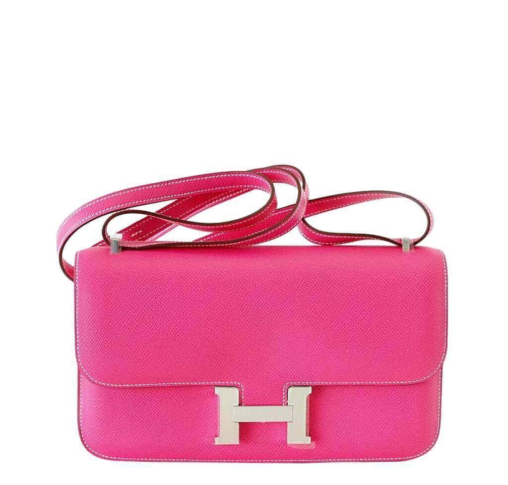 Hermès Constance Elan Rose Tyrien Leather Shoulder Bag - Luxury Designer Handbag for Women, Perfect for Parties, Weddings & Special Occasions