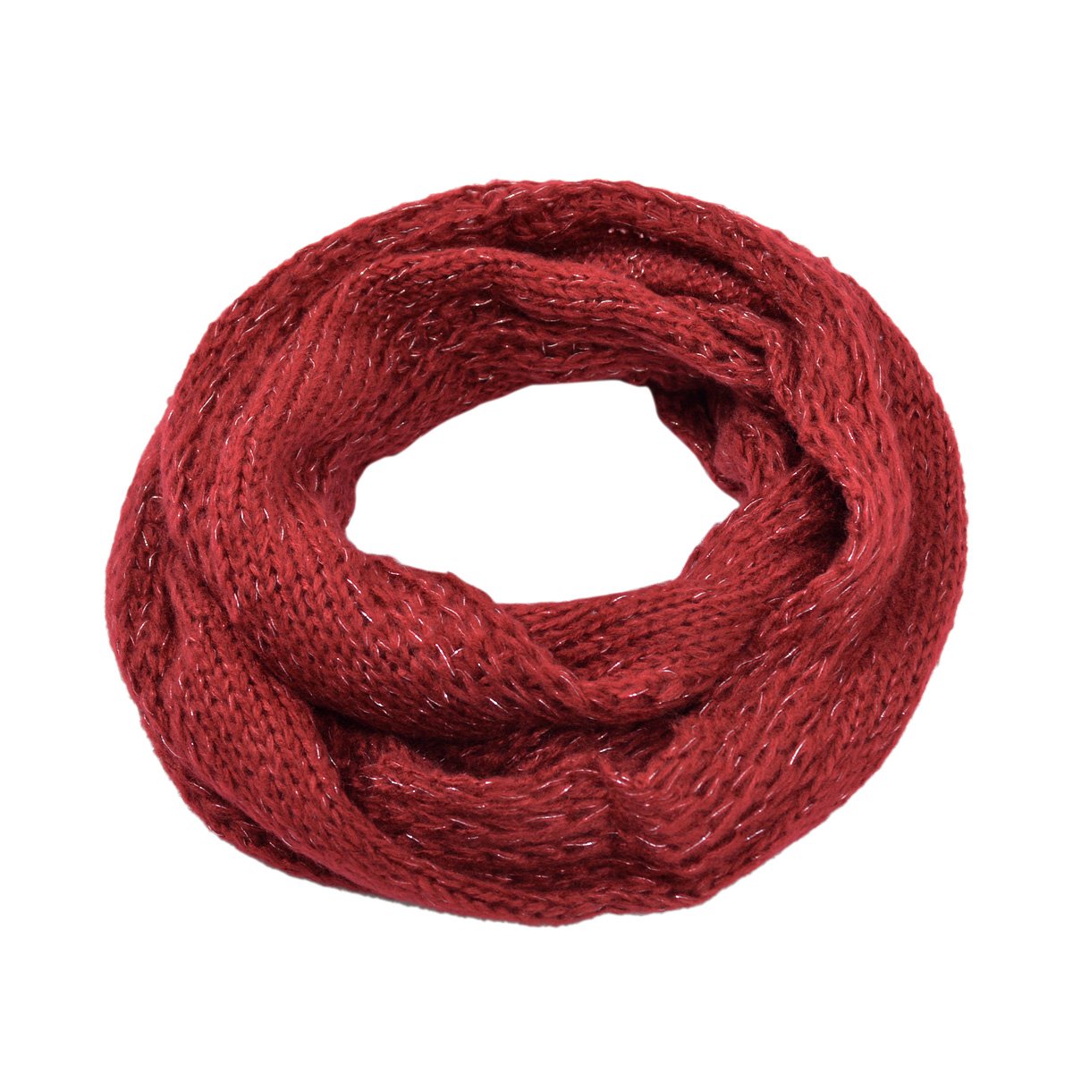 Trendy Blue Premium Winter Glitter Knit Infinity Loop Scarf - Warm & Stylish Accessory for Women, Perfect for Cold Weather, Holidays & Outdoor Activities