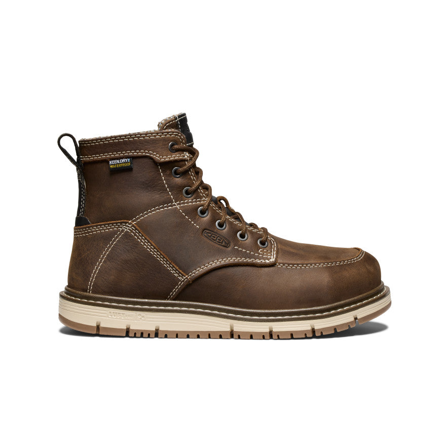 Women's San Jose 6 Waterproof Work Boots with Aluminum Toe - Cascade Brown/Gum | Slip Resistant Safety Shoes for Construction, Hiking & Outdoor Work