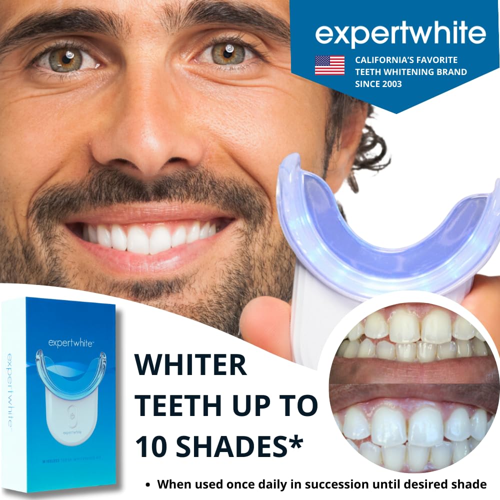 Professional Teeth Whitening Kit with 32x LED Accelerator Light - Dentist-Recommended Whitening Gel Pens for Sensitive Teeth | Enamel-Safe, Fast Results | Includes Mouth Tray & UV Light | Perfect for Home Use, Gifts, and Special Occasions
