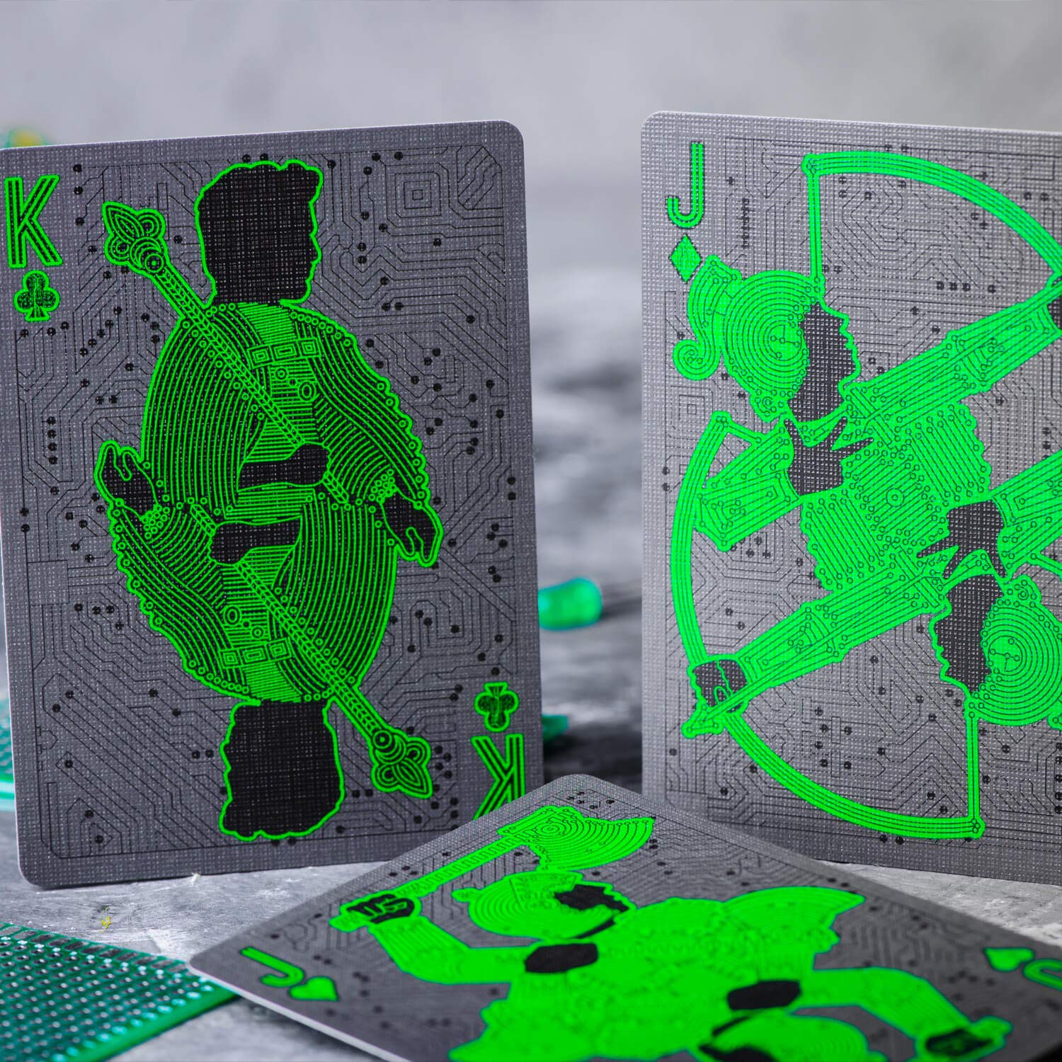 Premium Computer Themed Circuit Playing Cards - Unique Bright Color Deck with Free Card Game eBook - Cool Poker Cards for Kids & Adults - Perfect for Game Nights, Magic Tricks & Collectors - Black Playing Cards Deck