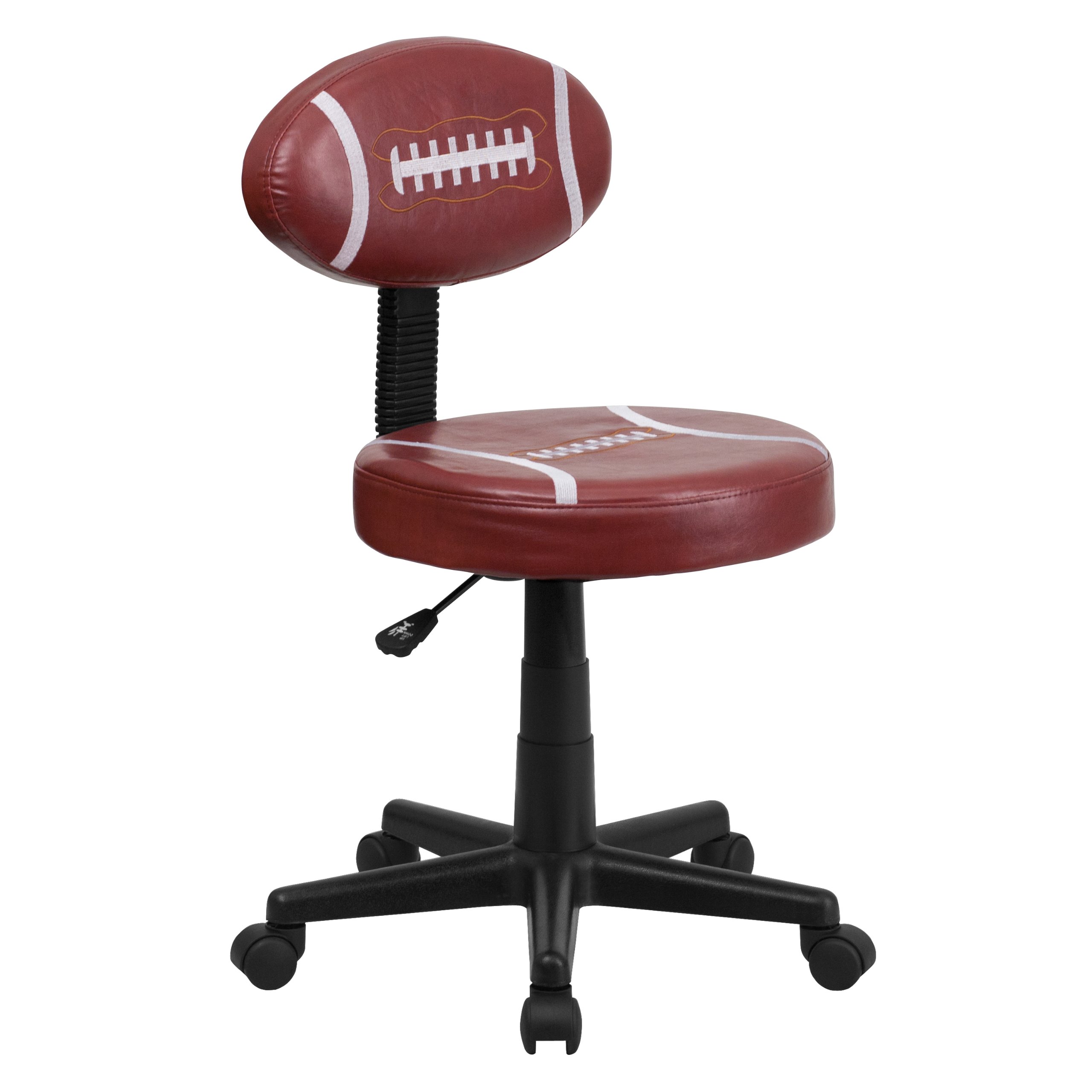 Flash Furniture Preston Brown Leather Swivel Task Office Chair - Ergonomic Desk Chair for Home & Office Workspaces, Gaming, and Study Sessions