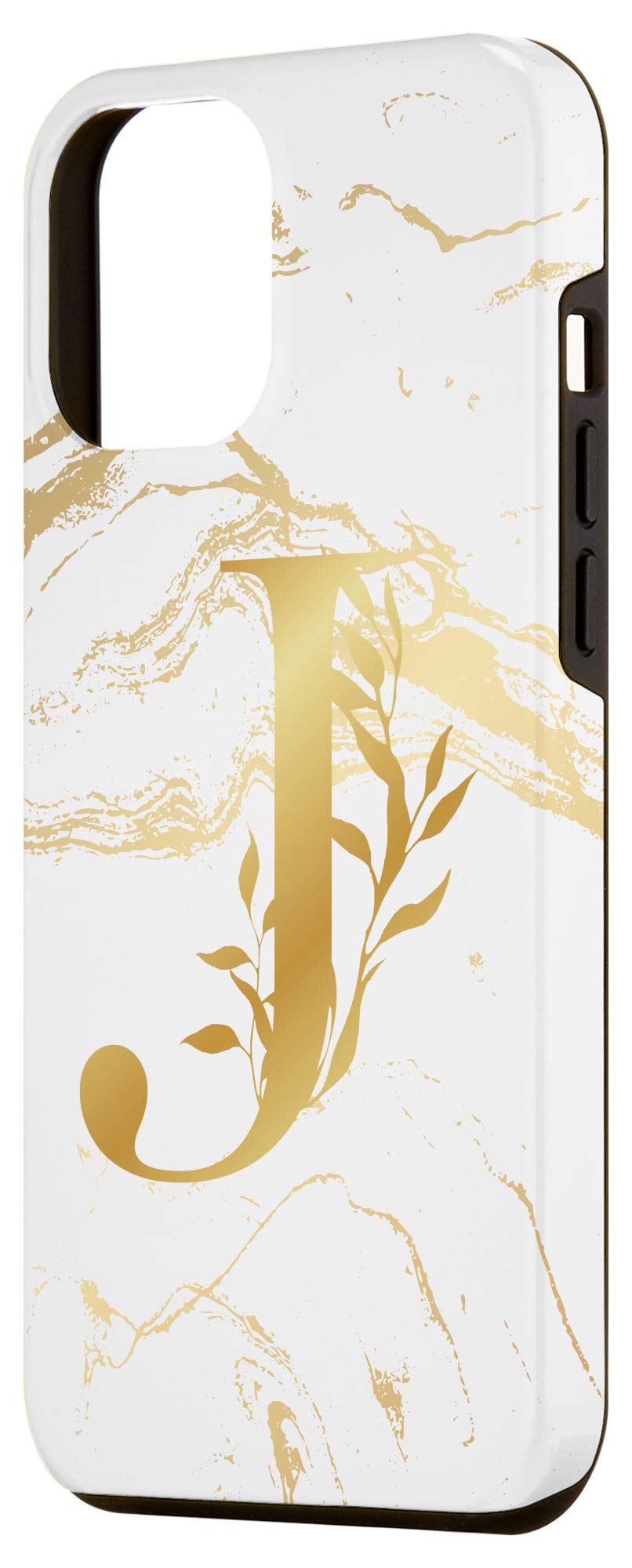 iPhone 12 Pro Max Case - Floral Monogram Letter J Design - Girly Protective Phone Cover for Women | Perfect Gift for Birthday, Graduation & Everyday Use