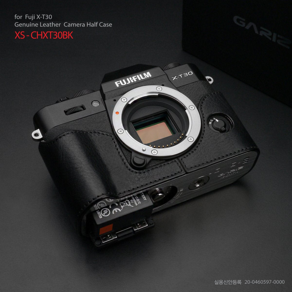 Gariz Black Leather Camera Half Case XS CHXT30BK for Fujifilm X-T10, X-T20, X-T30 - Premium Protection & Style for Travel & Street Photography
