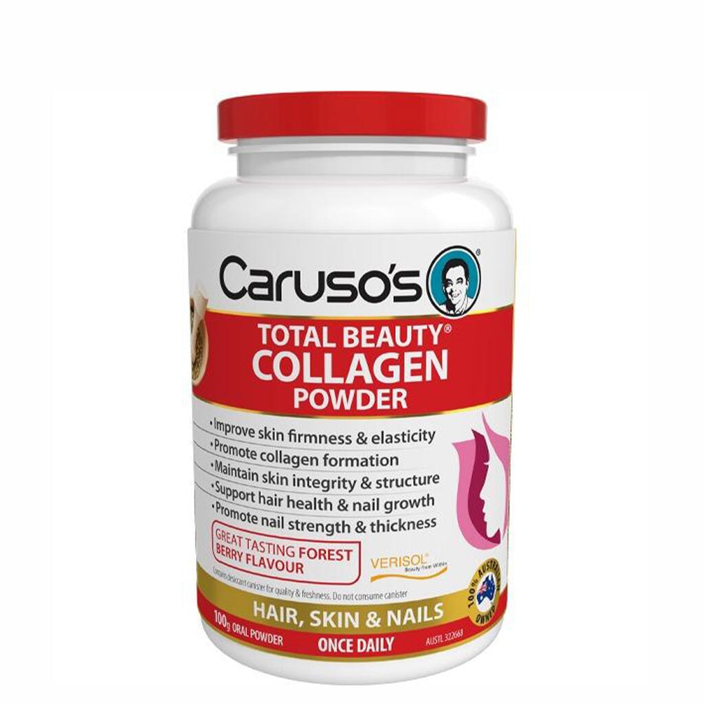 Caruso's Total Collagen Supplement for Skin, Hair & Joint Support - Anti-Aging & Hydration Boost - Perfect for Daily Wellness Routine & Active Lifestyle
