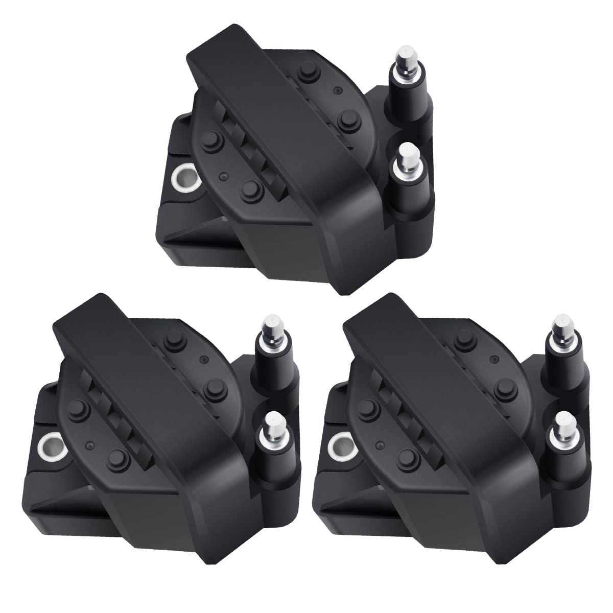 MAS Set of 3 Ignition Coil Packs - Compatible with 1986-2005 Buick Cadillac Chevrolet Oldsmobile Pontiac (Allure, LeSabre, Impala, Bonneville, Firebird) 3.8L V6 - Replaces DR39, 5C1058, E530C, D555 - Perfect for Engine Performance & Smooth Driving