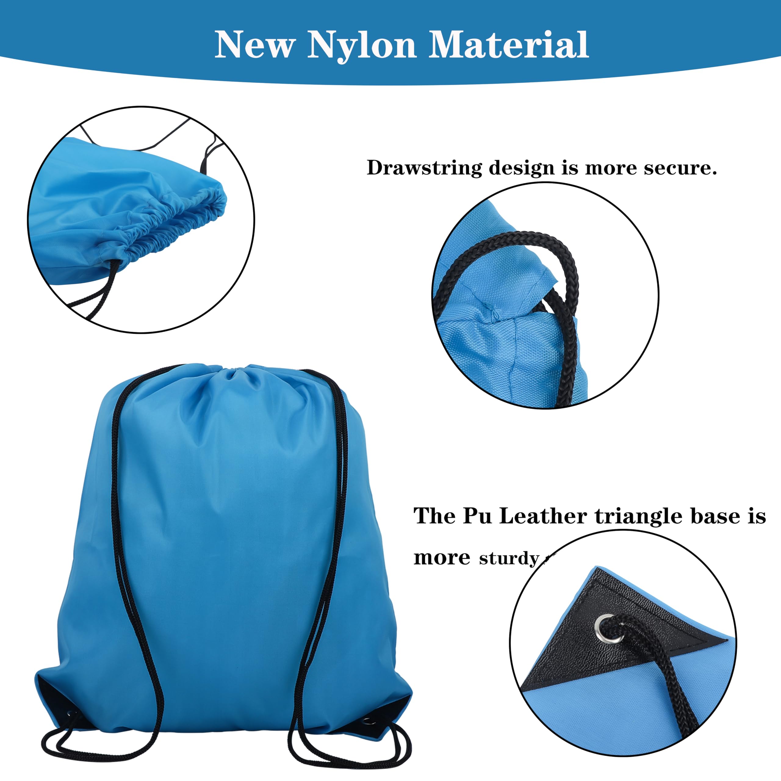 60 Pcs Drawstring Backpack - Gym & Sports Bag for Women & Men - Outdoor Activities (20 Colors)