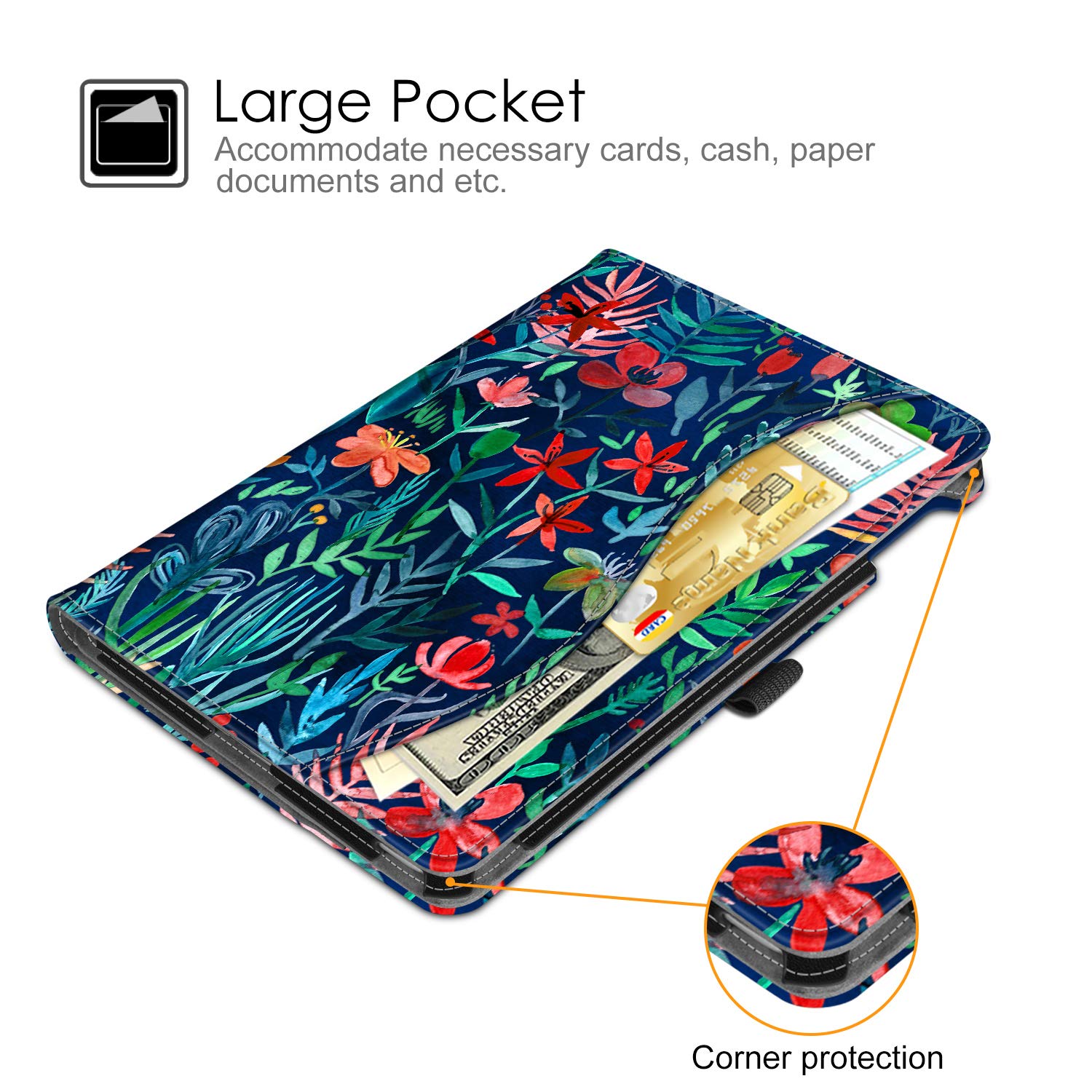 Fintie iPad Mini 5th Generation (2019) & iPad Mini 4 Case - 7.9 Inch Slim Protective Cover with Corner Protection, Multi-Angle Stand, Auto Sleep/Wake, Pencil Holder & Storage Pocket - Perfect for Work, School & Travel - Jungle Night Design