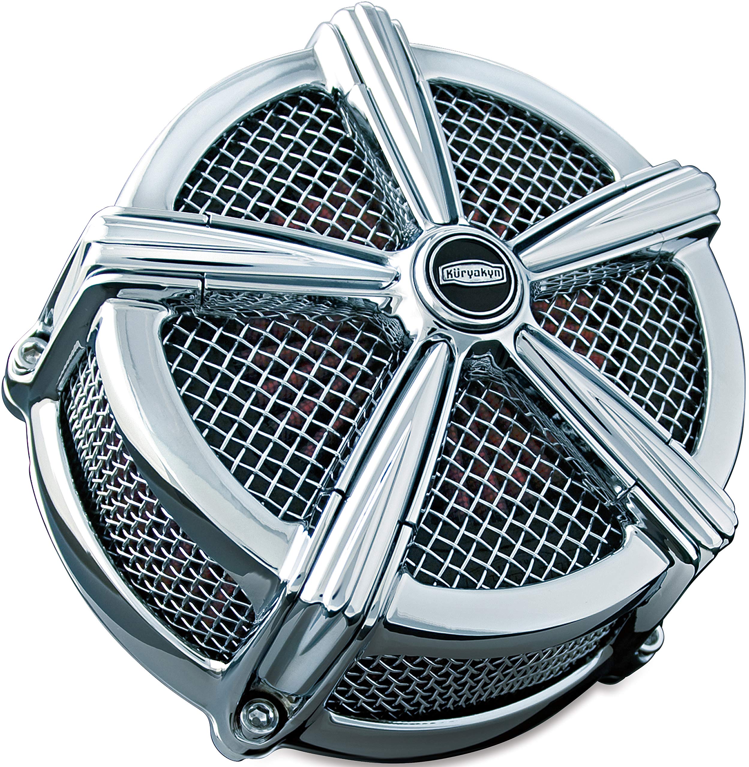 Kuryakyn 9454 Mach 2 High Performance Air Cleaner & Filter Kit - Compatible with 1993-1999 Harley-Davidson Evolution Big Twin Motorcycles - Chrome Finish - Enhanced Airflow for Better Engine Performance - Ideal for Cruising & Long Distance Riding