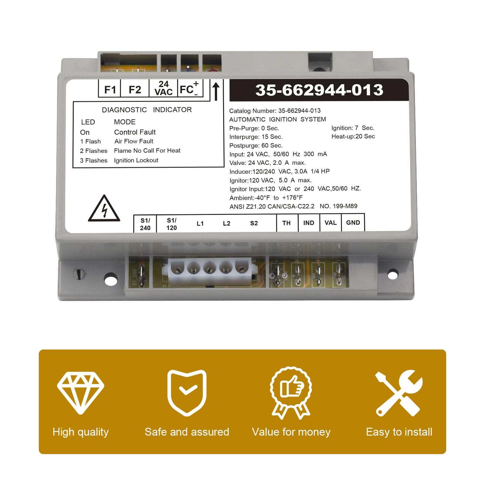 Pentair Sta-Rite Igniter Module 42001-0052S for Pool & Spa Heaters - Max-E-Therm/Mastertemp Replacement