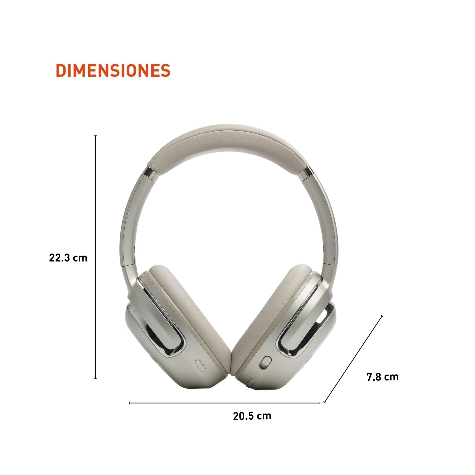 JBL Tour One M2 Wireless Over-Ear Noise Cancelling Headphones - 50H Playtime, Hi-Res Audio, Bluetooth 5.3 - Champagne Gold (Perfect for Travel, Work & Music Lovers)