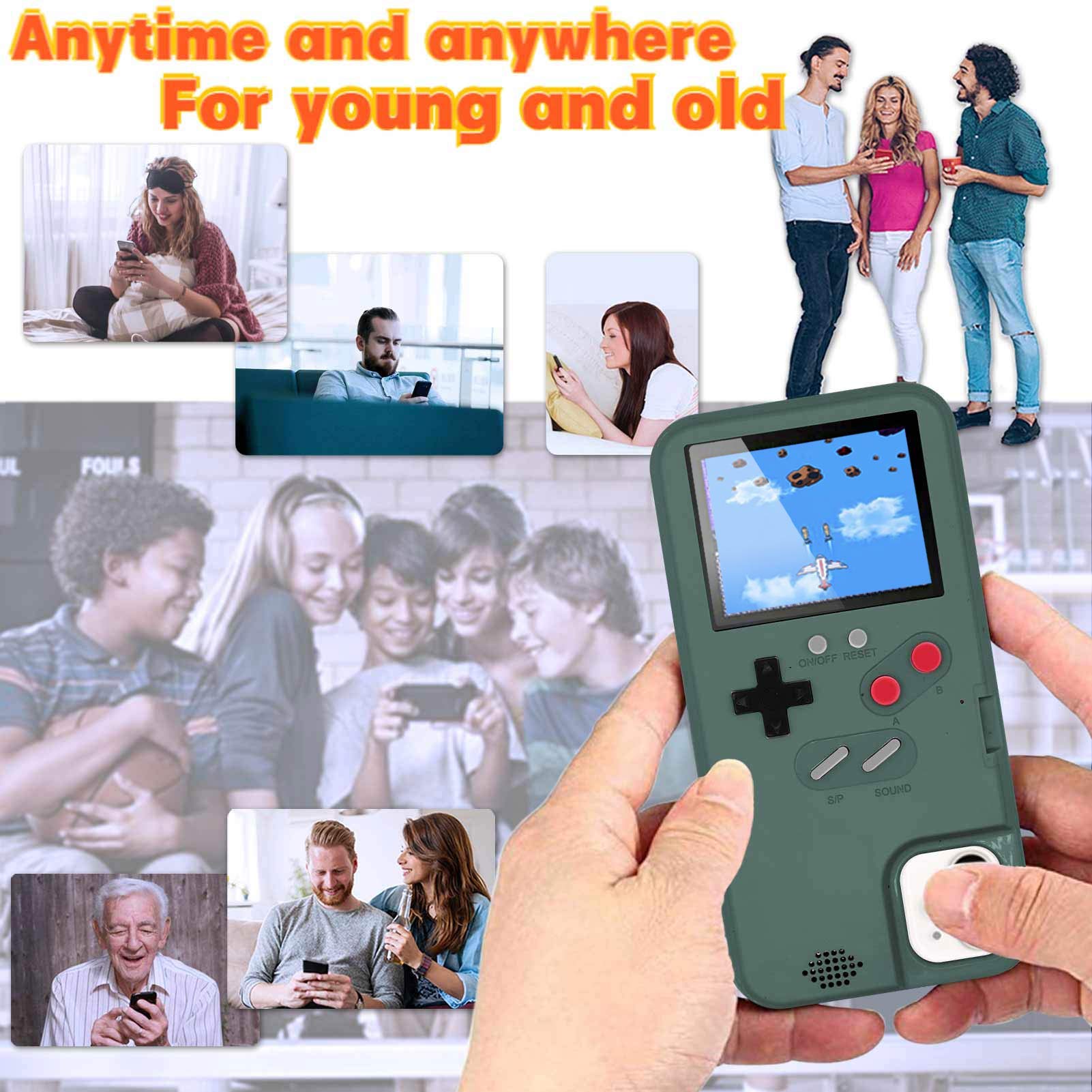 Retro Game Console Case for iPhone 11 Pro - DIKKAR Self-Powered Protective Cover with 36 Classic Games & Full Color Display | Perfect for Gaming Enthusiasts & Nostalgic Entertainment On-The-Go