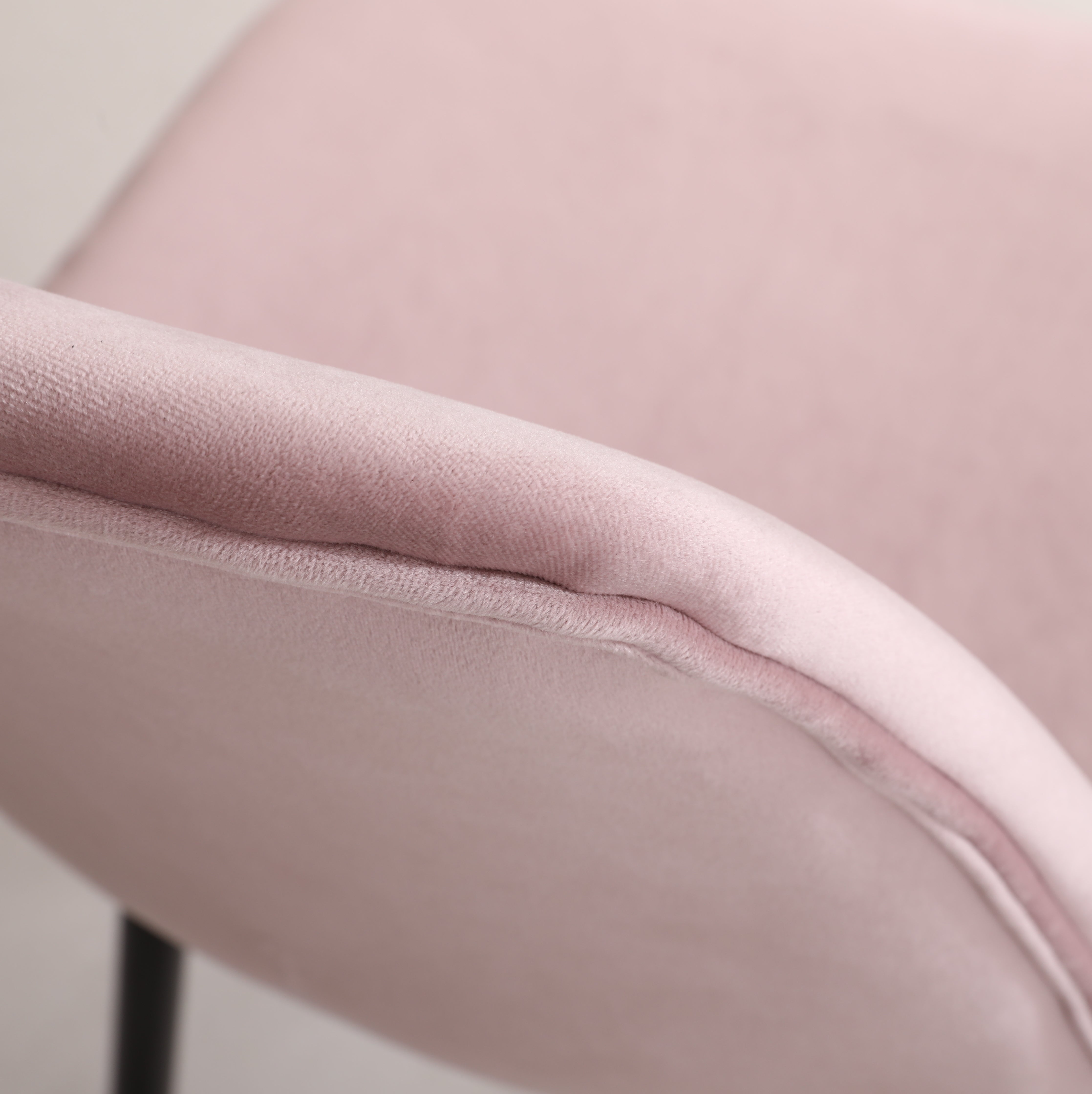 Roundhill Furniture Lassan Modern Fabric Dining Chairs - Set of 4 Pink Upholstered Chairs for Kitchen, Dining Room & Breakfast Nook - Comfortable Contemporary Seating for Home & Restaurant