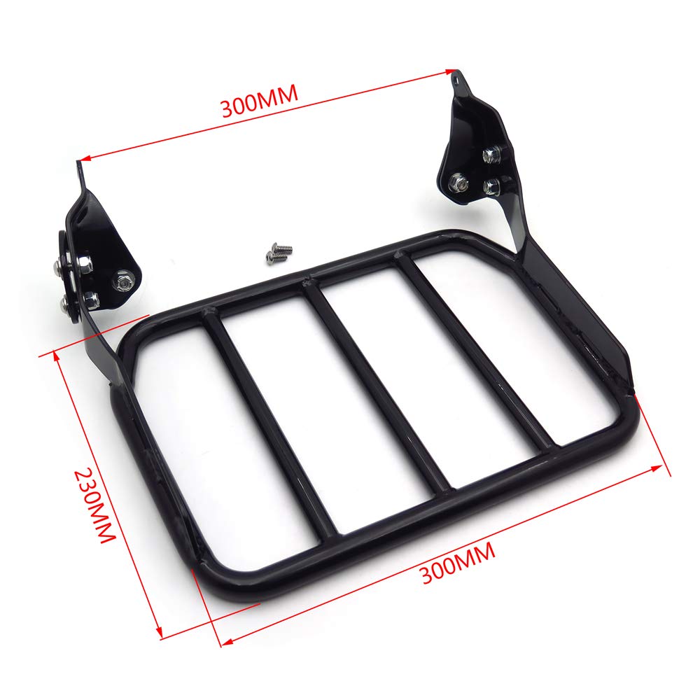 Black Sport Luggage Rack for 2018-2020 Harley Davidson Fat Boy & Breakout - Heavy Duty Motorcycle Sissy Bar Accessory for Road Trips & Touring