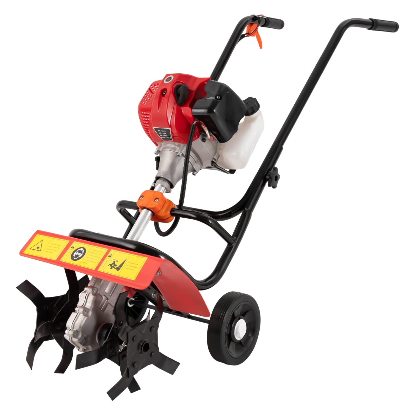 52CC 2-Stroke Gasoline Tiller Cultivator - Hand-Pull Start, Sand & Loose Soil Ripper for Garden & Farm - Air-Cooled Engine - Perfect for Field Cultivation, Plastic Greenhouses, Tobacco Fields & Small Agricultural Plots