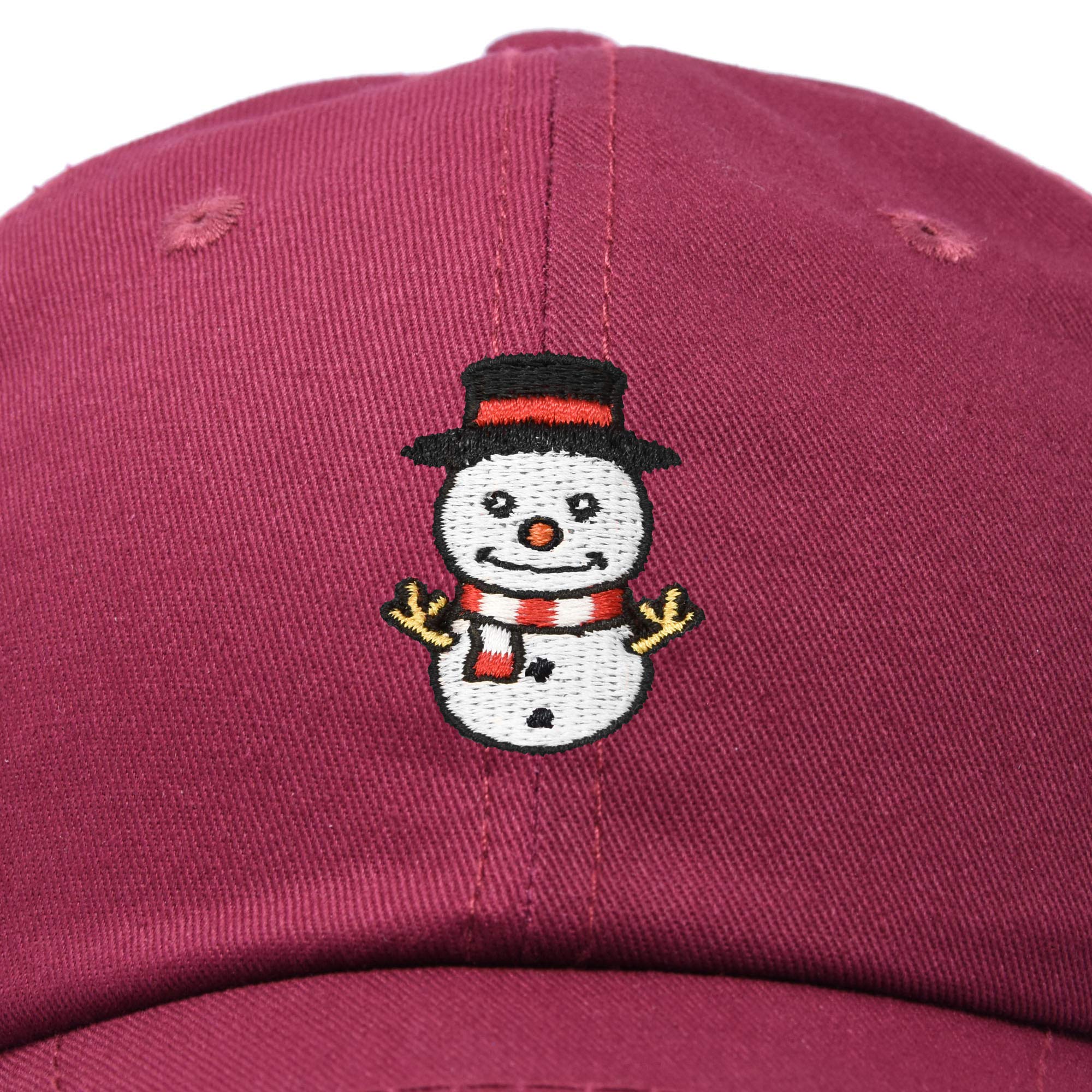 DALIX Cute Snowman Hat for Women - Winter Baseball Cap with Pom Pom - Perfect for Christmas, Holiday Parties & Outdoor Activities