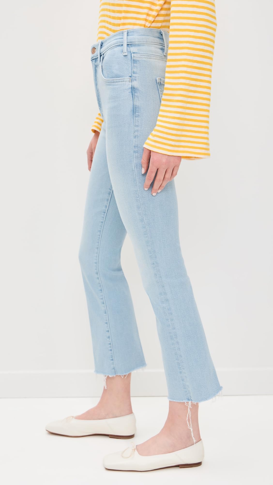 MOTHER Women's The Hustler Distressed Ankle Jeans - Stylish Ripped Denim Pants for Casual Outfits & Streetwear Fashion