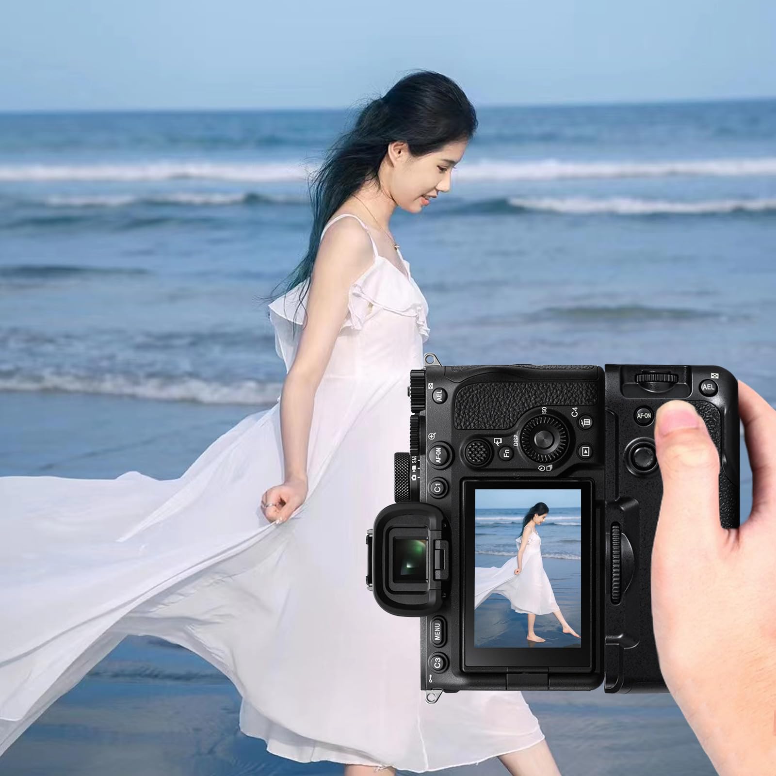 VG-C4EM Battery Grip for Sony A7R V/A7R IV/A9 II/A7 IV/A7S III/A1 Cameras - NP-FZ100 Replacement Vertical Grip | Perfect for Wedding, Travel & Outdoor Photography