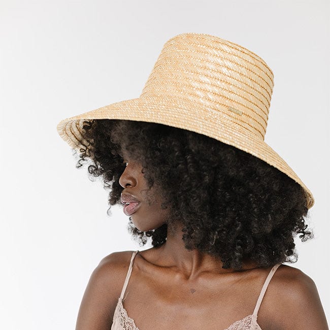 Jolie Boater Hat - Natural BLEMISHED Straw Sun Hat for Women | Perfect for Beach, Summer Outfits & Outdoor Activities