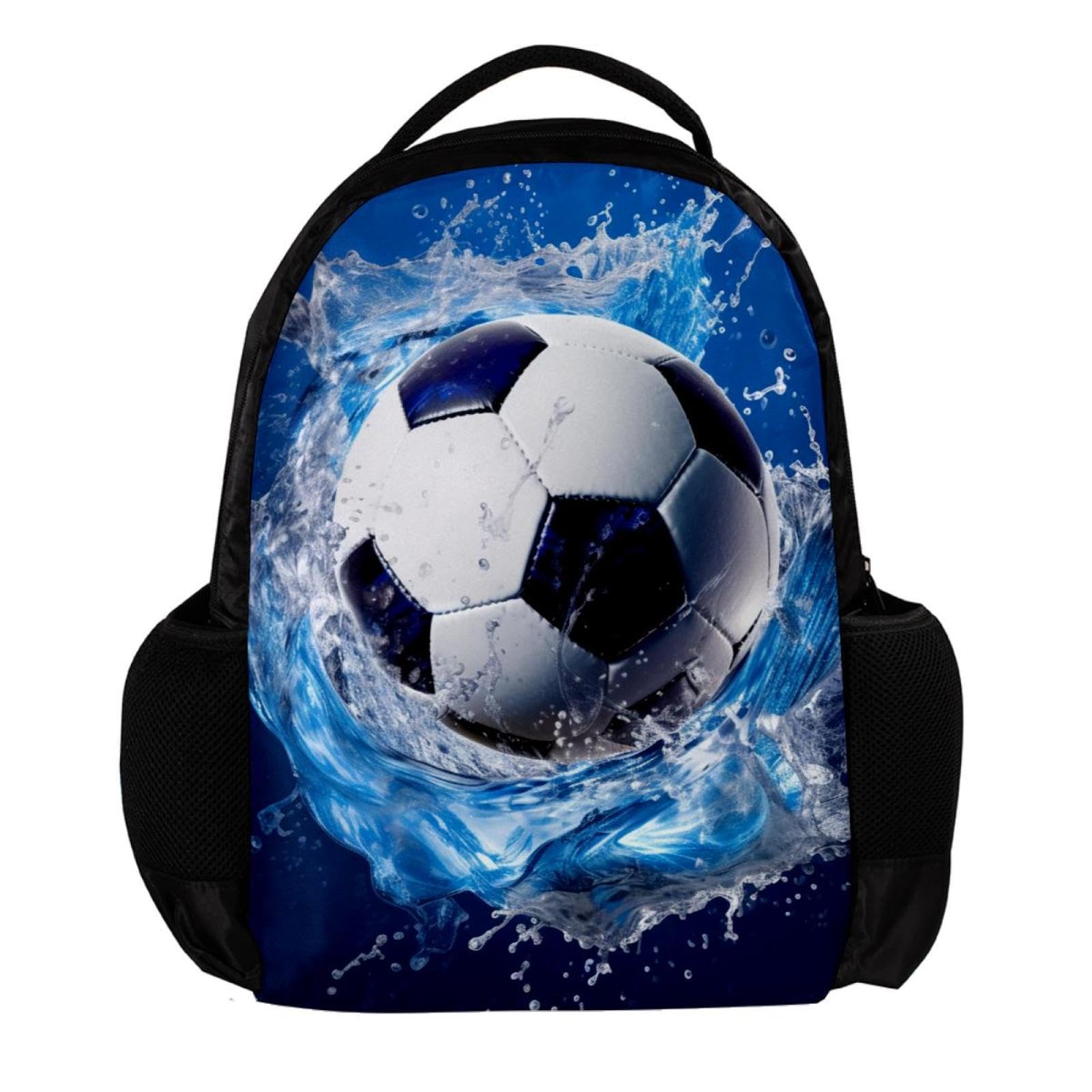**Men's & Women's Travel Backpack - Lightweight Durable Blue Ocean Football Water-Resistant Backpack for Hiking, Gym & Daily Commute**