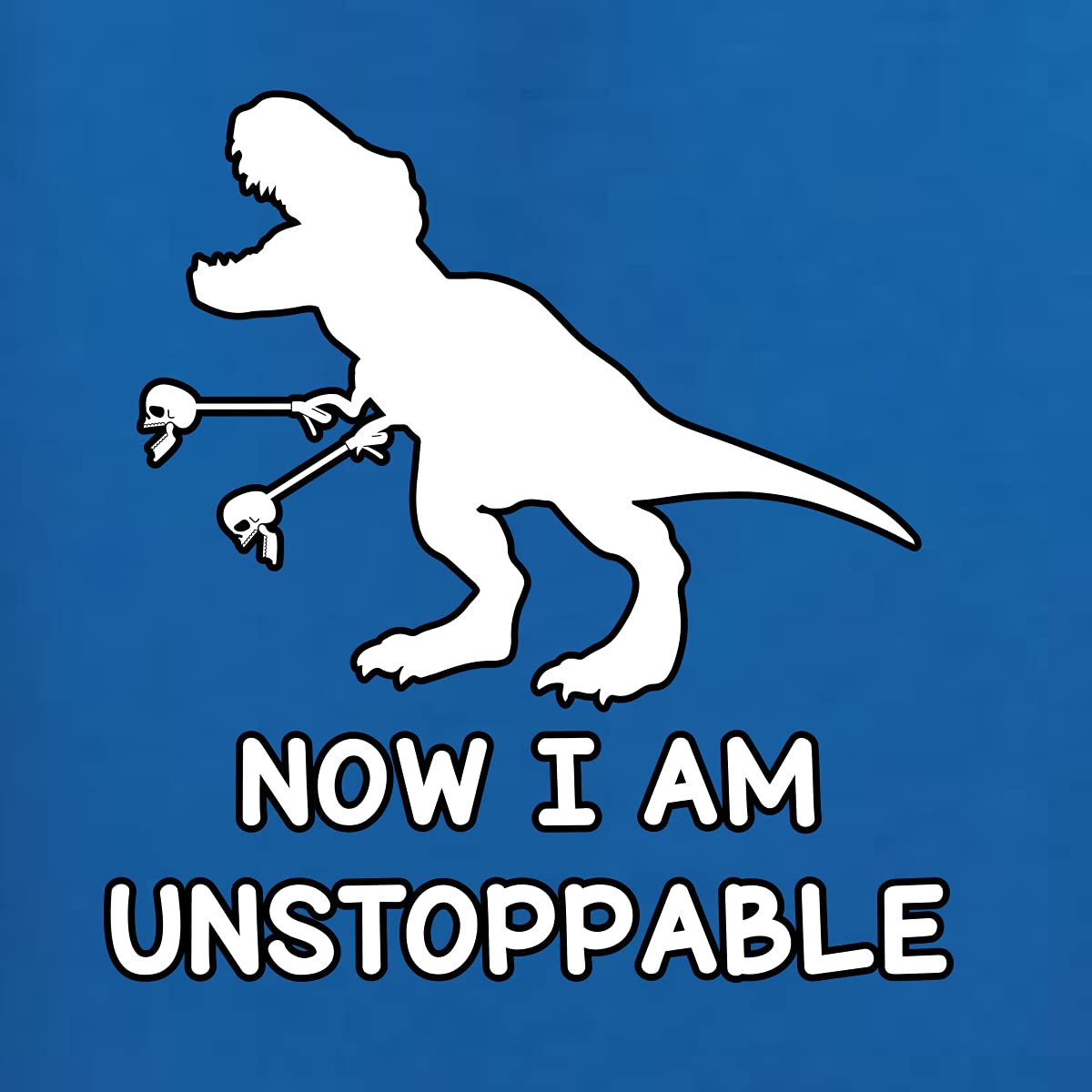 Unstoppable T-Rex Funny Dinosaur Graphic T-Shirt for Women - Soft Junior Fit V-Neck Tee - Perfect for Casual Wear, Gifts & Pop Culture Fans