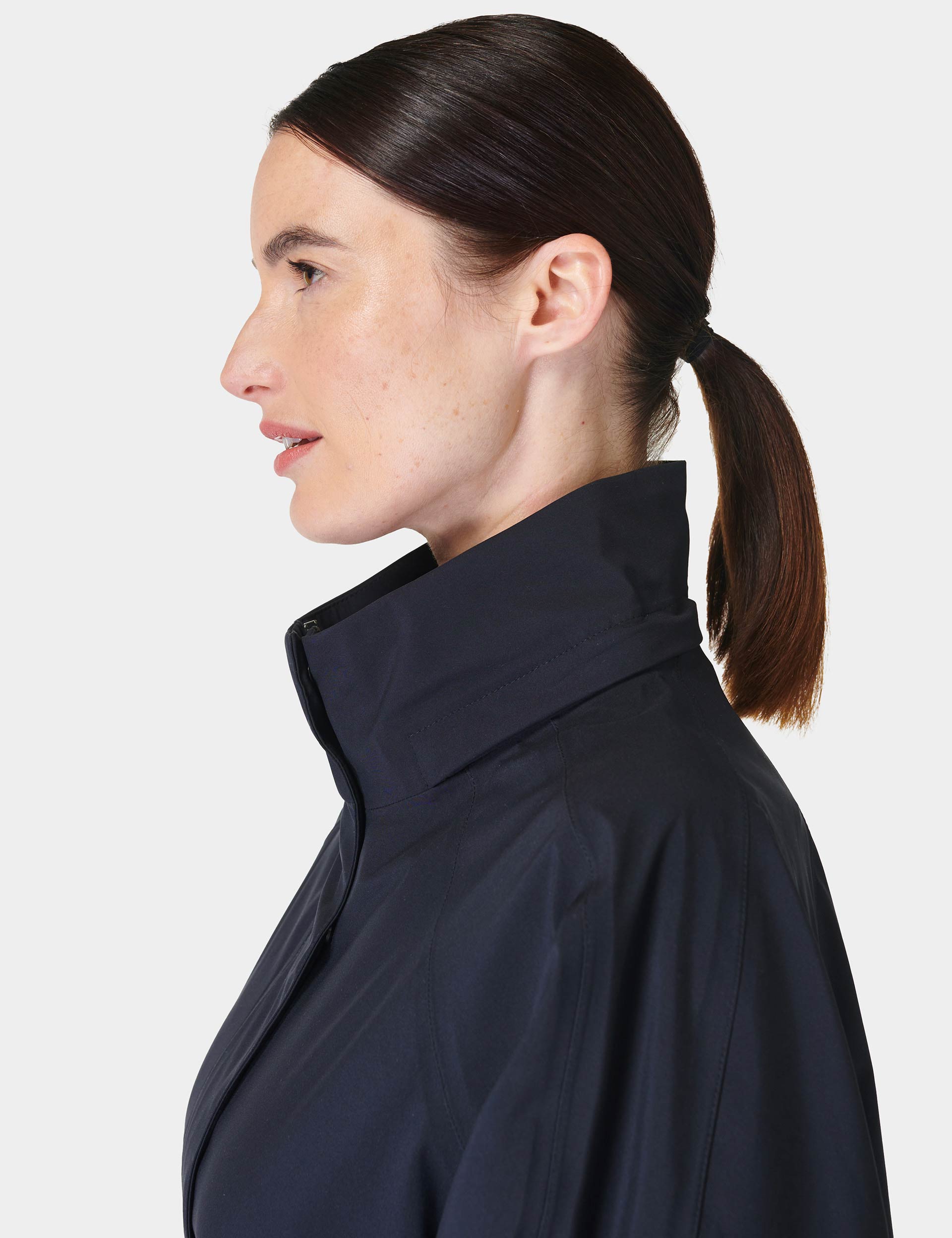 Motion Longline Parka Coat - French Navy Blue Waterproof Windbreaker for Women | Outdoor Hiking, Travel & Winter Fashion
