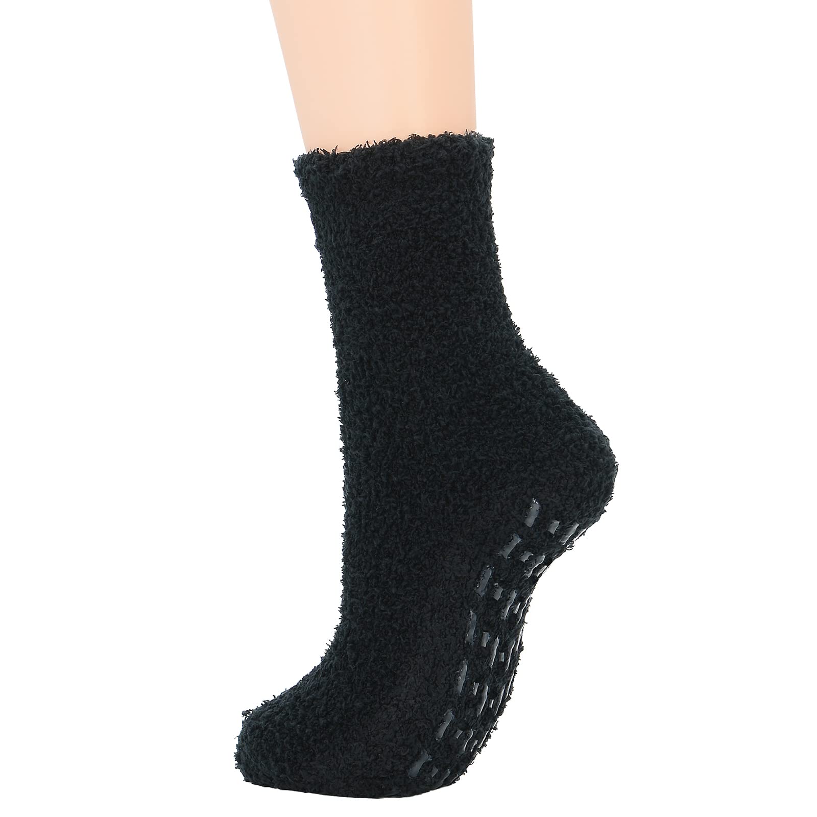 Women's Fuzzy Winter Socks - Warm Fluffy Cozy Socks for Women - Non-Slip Athletic Outdoor Sports Socks - Perfect for Running, Yoga, Lounging & Cold Weather Comfort