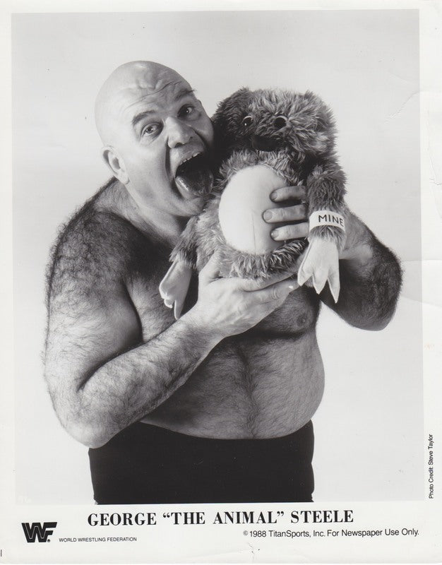 1988 George The Animal Steele Wrestling Action Figure with Mine Accessory - Vintage Collectible for Wrestling Fans & Toy Enthusiasts - Perfect for Display, Play, and Nostalgic Collections