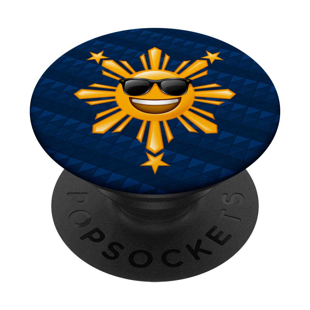 Philippine Flag Phone Grip & Stand | Filipino Happy Sun Design for iPhone, Samsung, Galaxy - Perfect for Travel, Daily Use & Showing National Pride