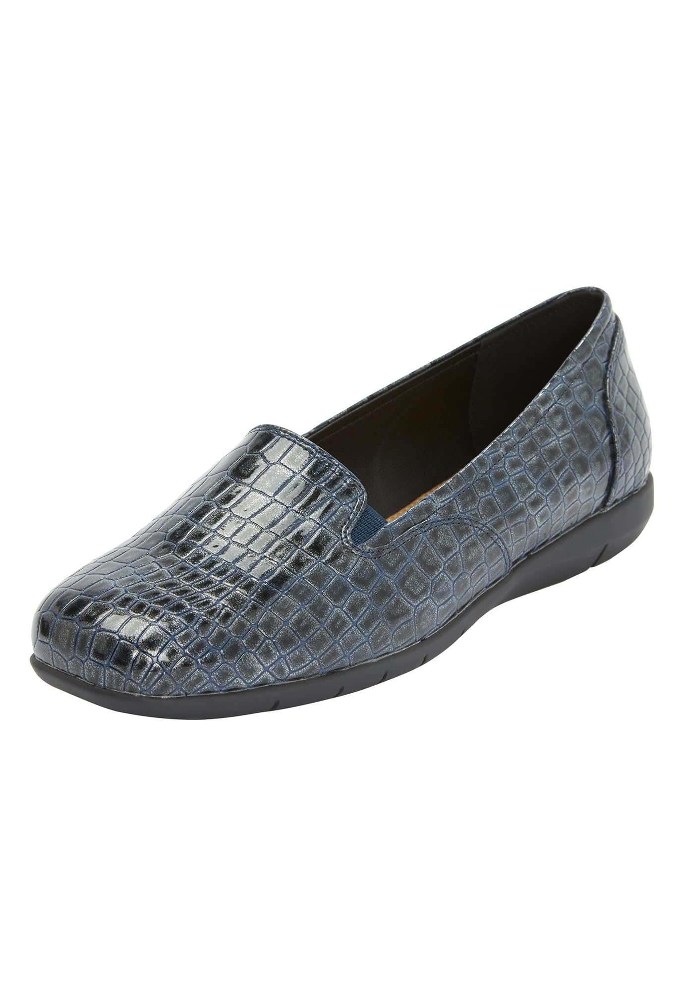 Comfortview Women's Wide Width The Leisa Flat - Comfortable Slip-On Shoes for Work, Travel & Everyday Wear